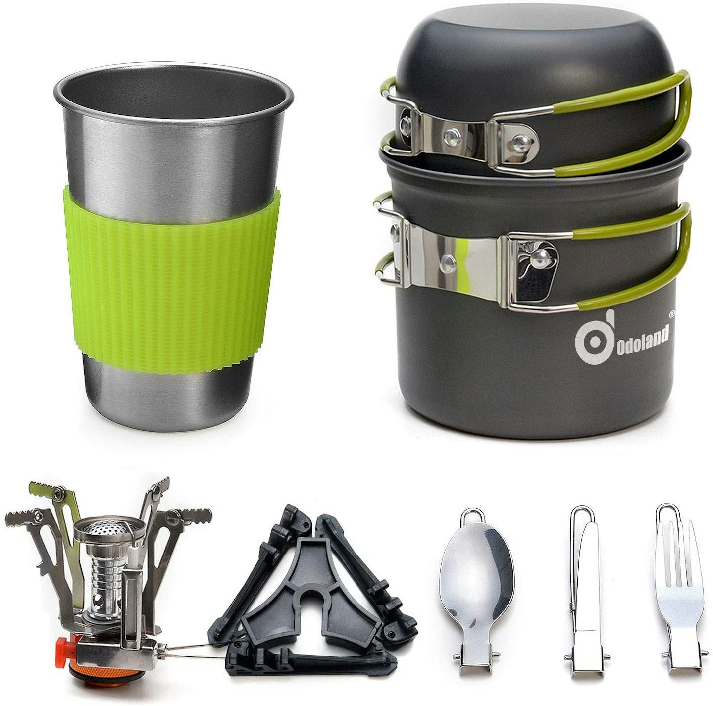 Odoland Camping Cookware Kit with Stove