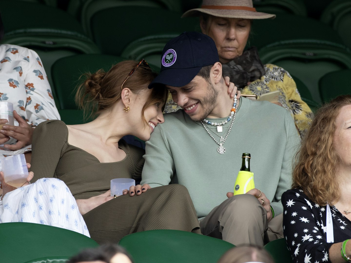 Phoebe Dynevor and Pete Davidson at Wimbledon