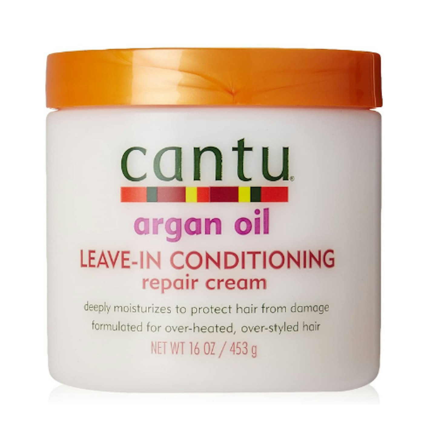 Cantu Argan Oil Leave-In Conditioning Repair Cream on white background