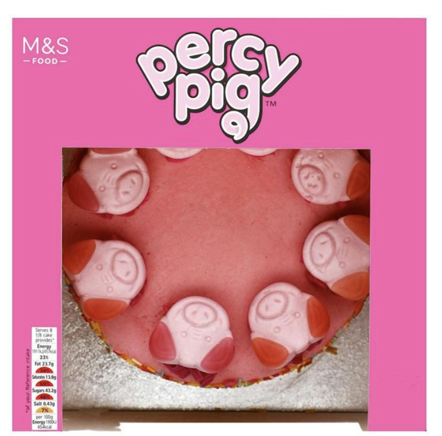 M&S Percy Pig Celebration Cake