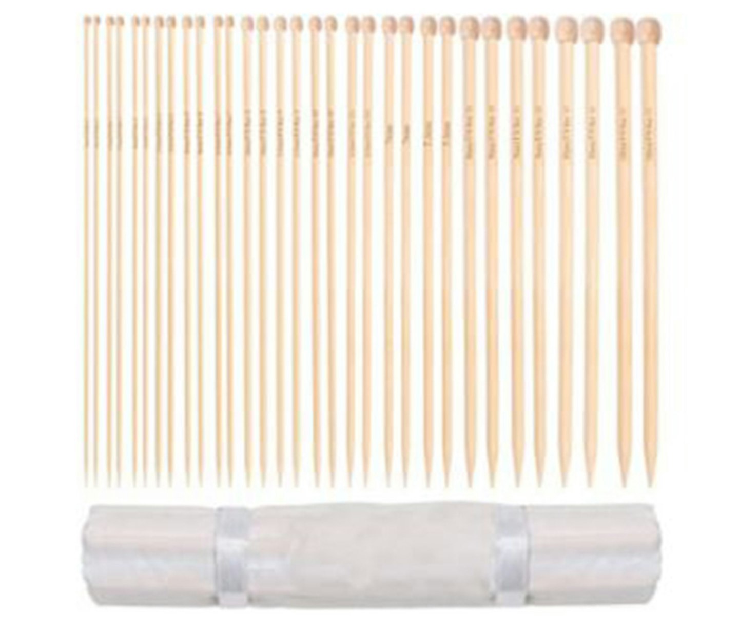 Curtzy Bamboo Knitting Needle set-16 pairs from Amazon