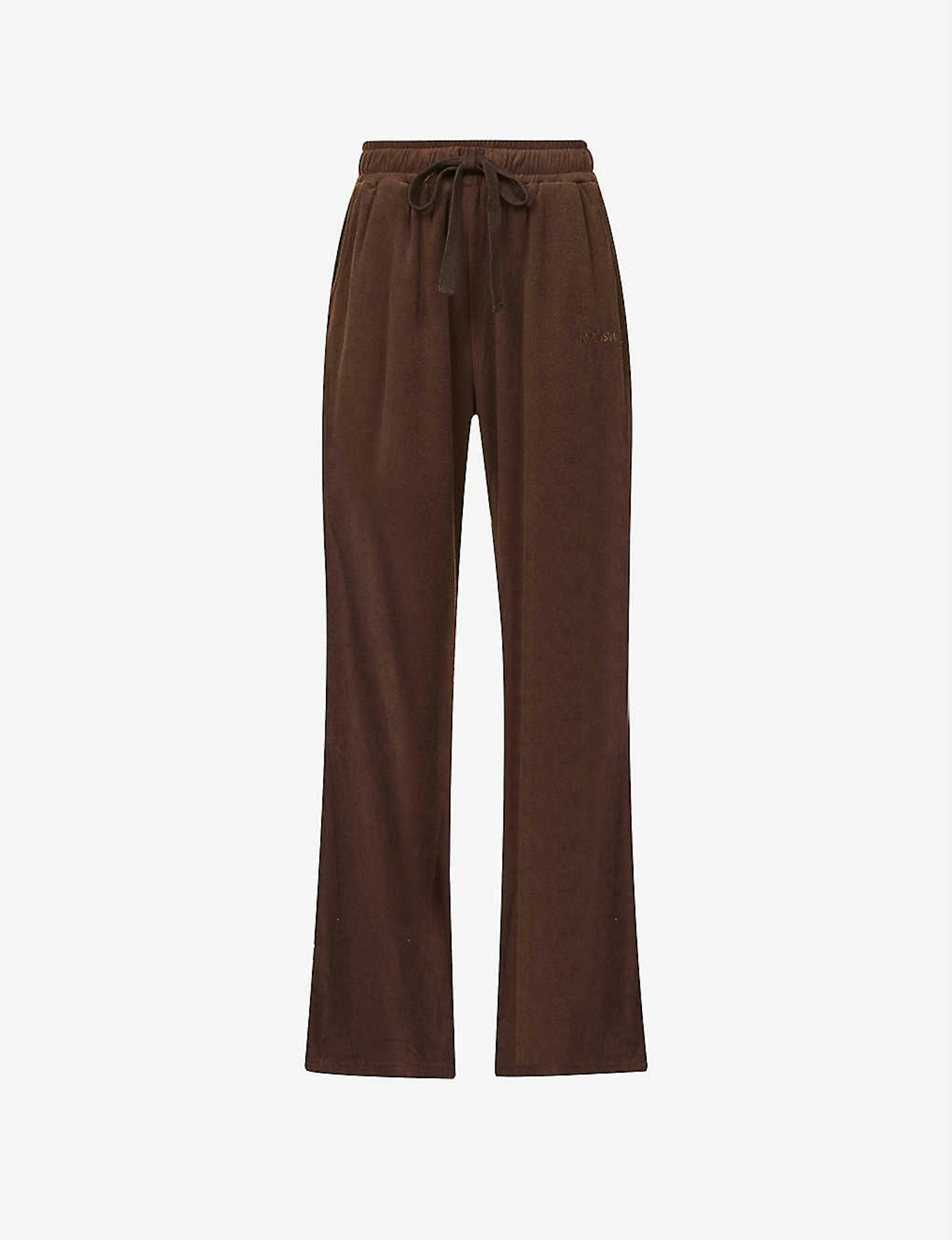 Myra Swim, Sarwar High-Rise Towelling Woven Jogging Bottoms, £150