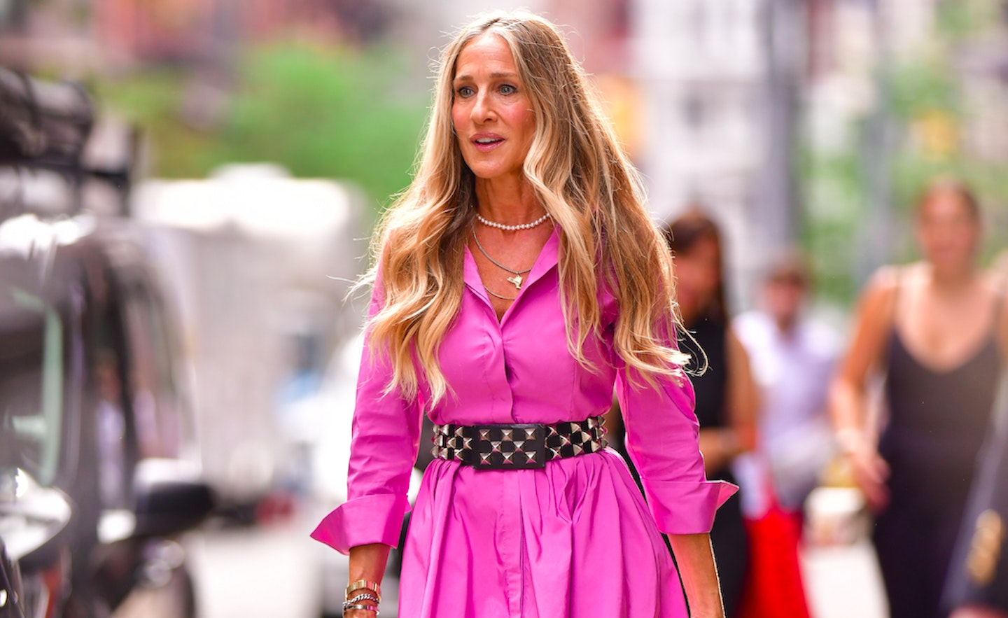 And Just Like That: Carrie Bradshaw's Pink Gingham Dress