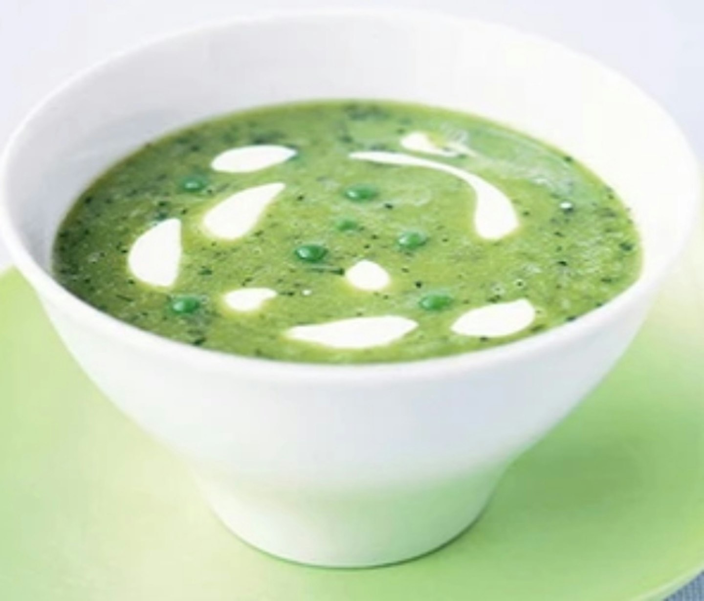 Easy pea and mint soup
