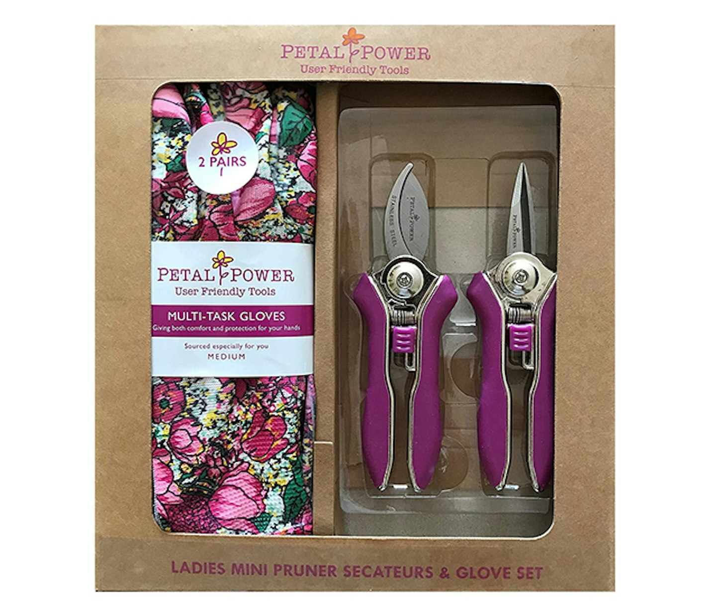 Garden Secateurs & Gardening Gloves Set
