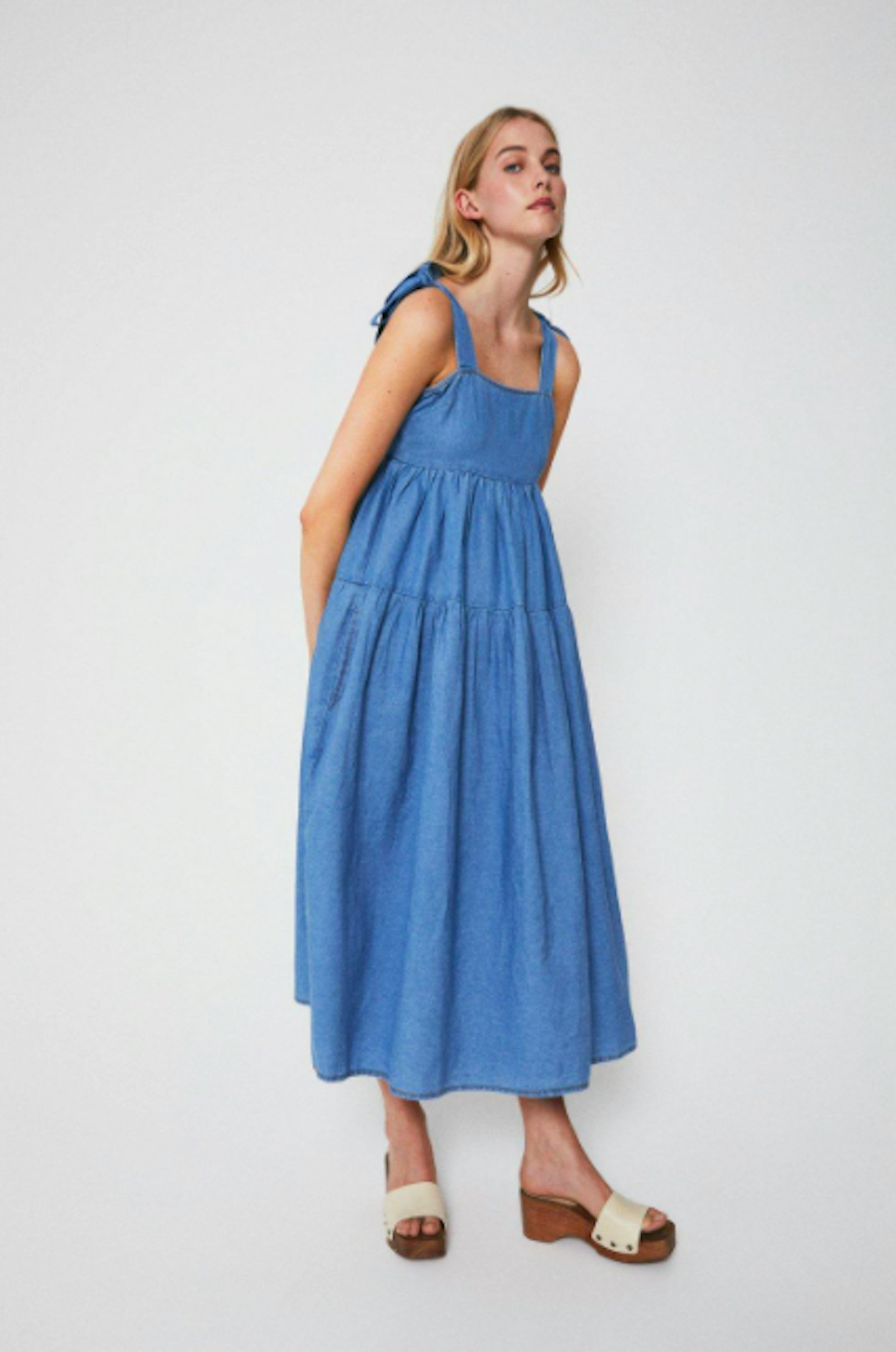 Warehouse, Tie Shoulder Midi Dress, £47.20