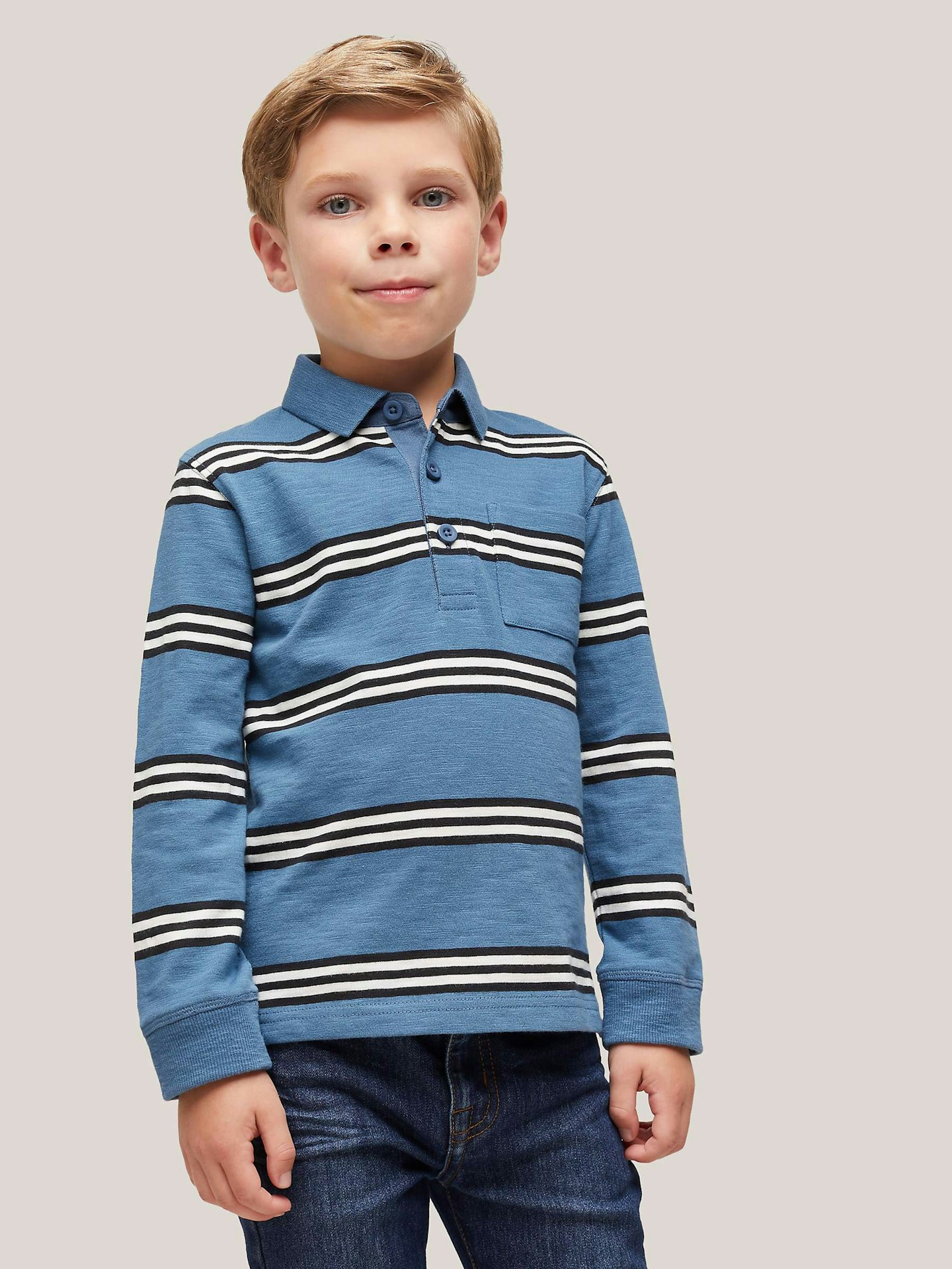 John Lewis & Partners, Kids' Stripe Polo Shirt, £9
