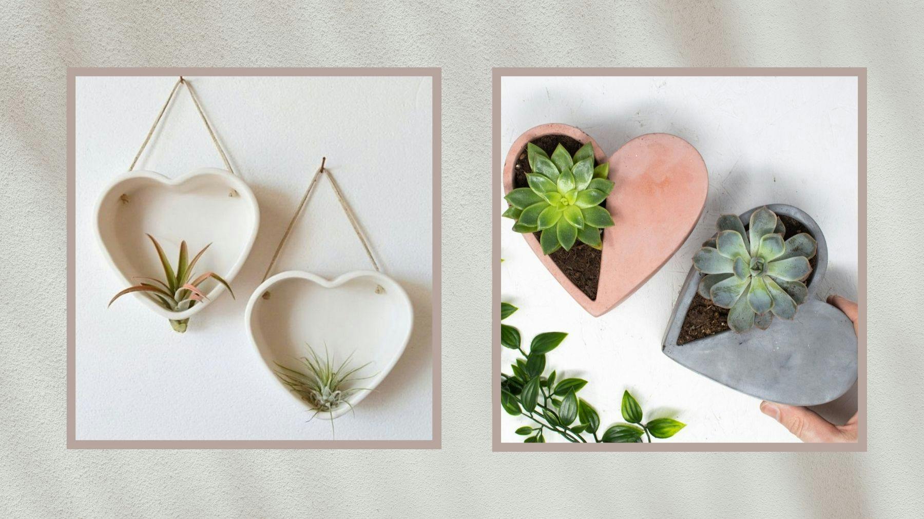 Heart-shaped planters