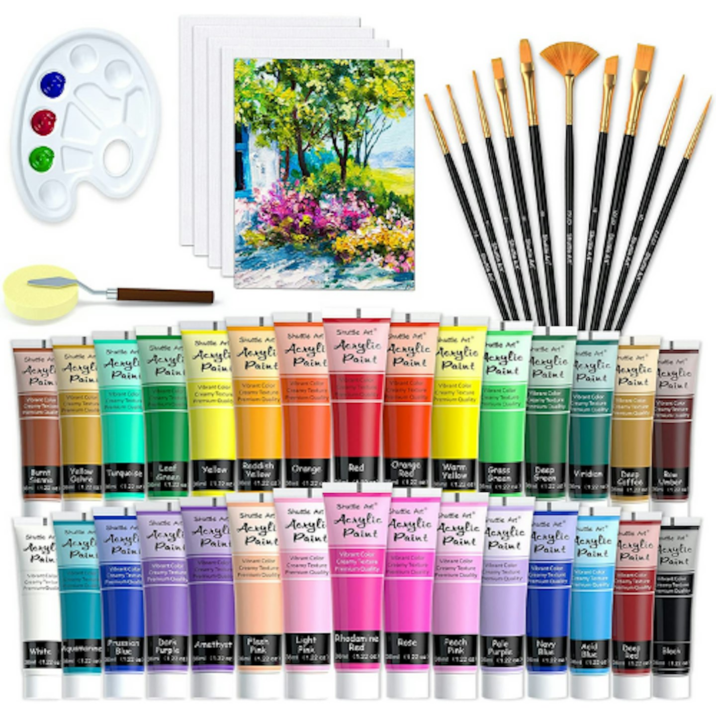 Painting with Acrylics: Shuttle Art 48 Pack Acrylic Paint Set