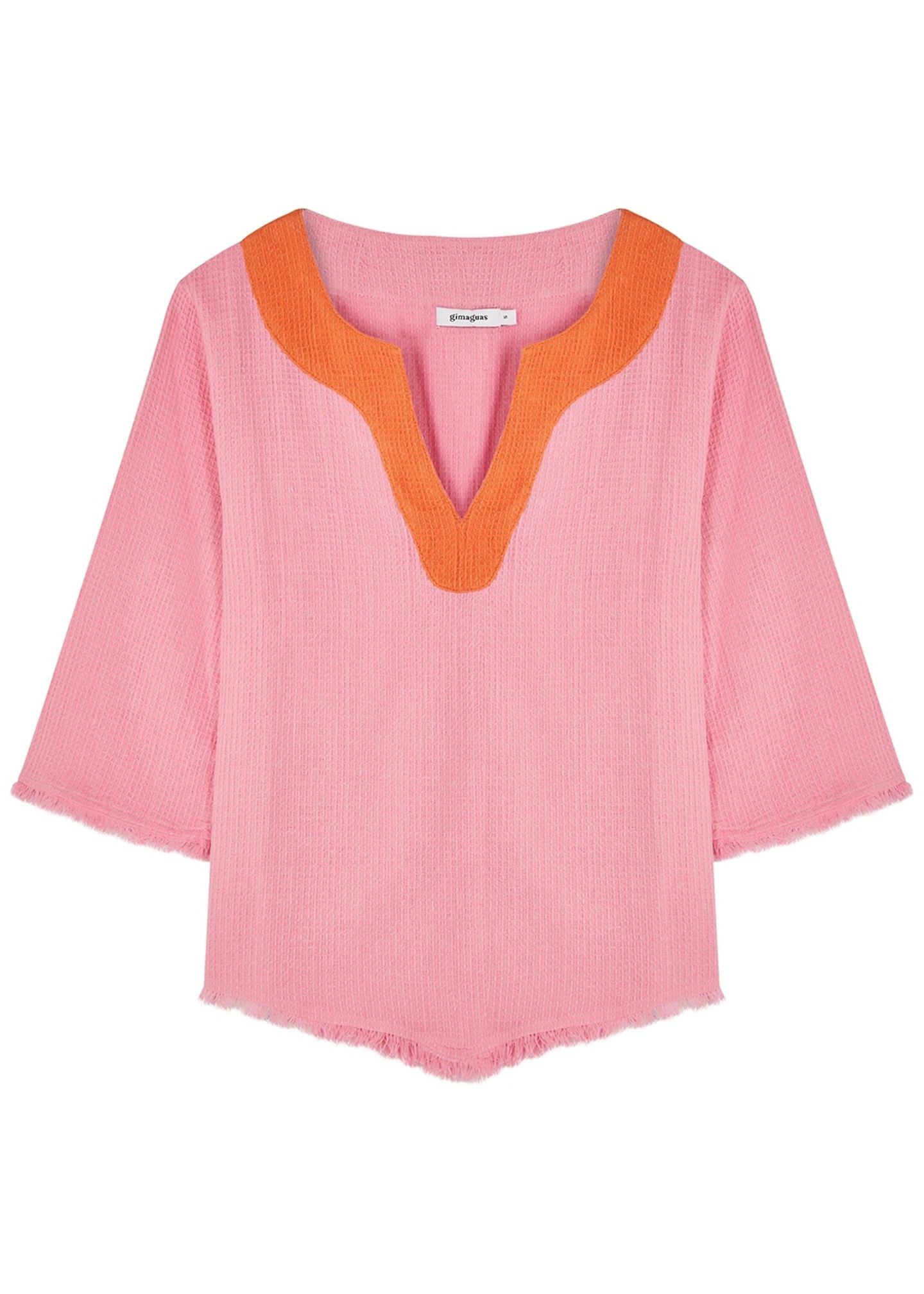 Gimaguas, Comporta Pink Woven Cotton Top, £65