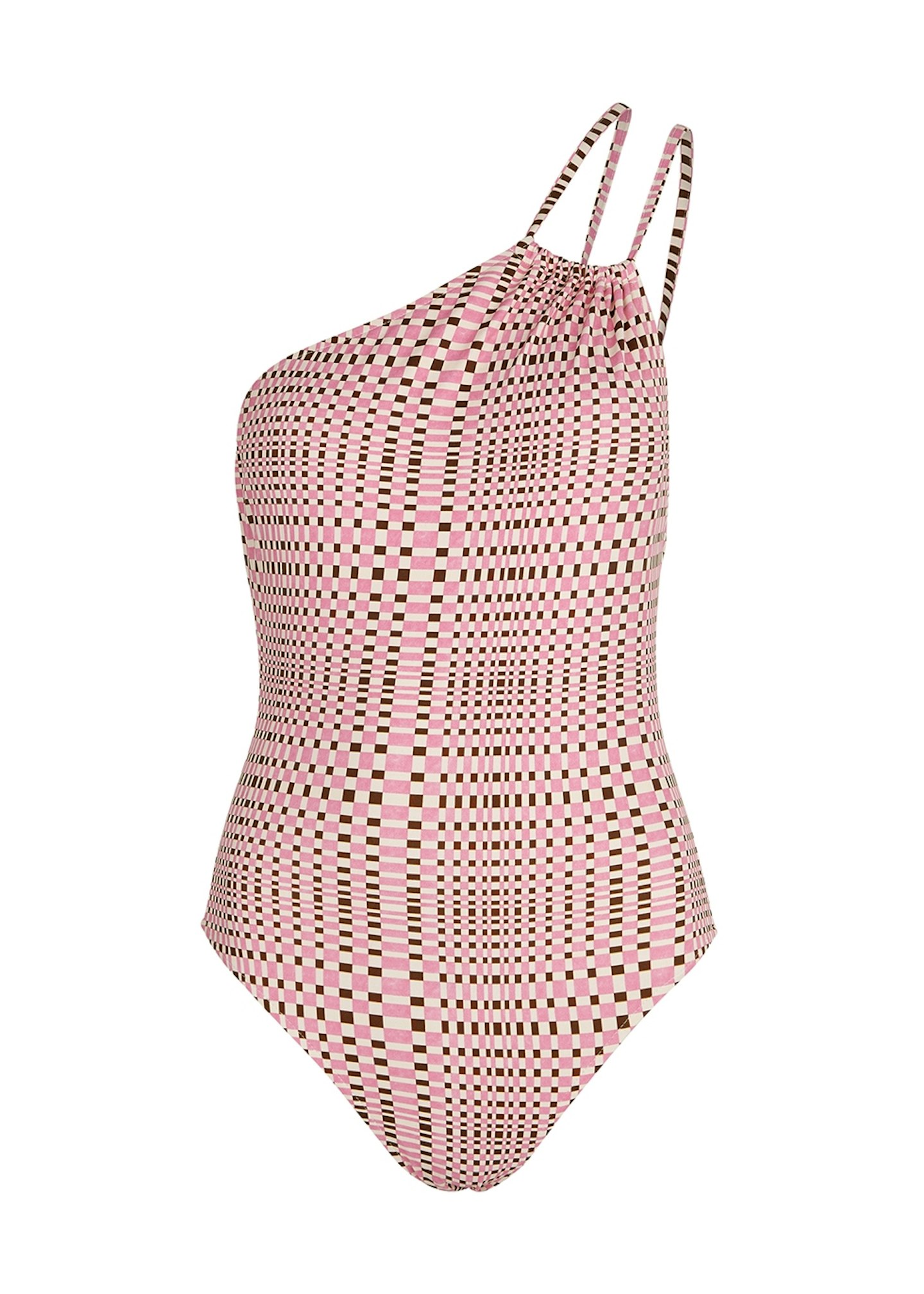 Gimaguas, Checked One-Shoulder Swimsuit, £105