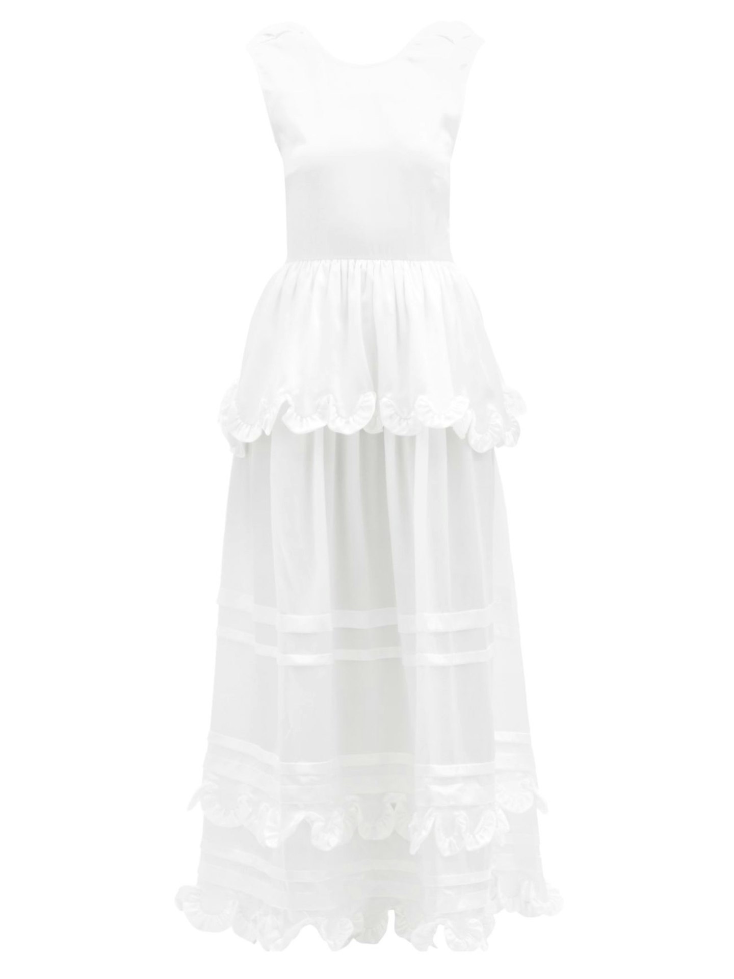 Cecilie Bahnsen, Echo Tiered Silk-Charmeuse Gown, WAS £1,650 NOW £990