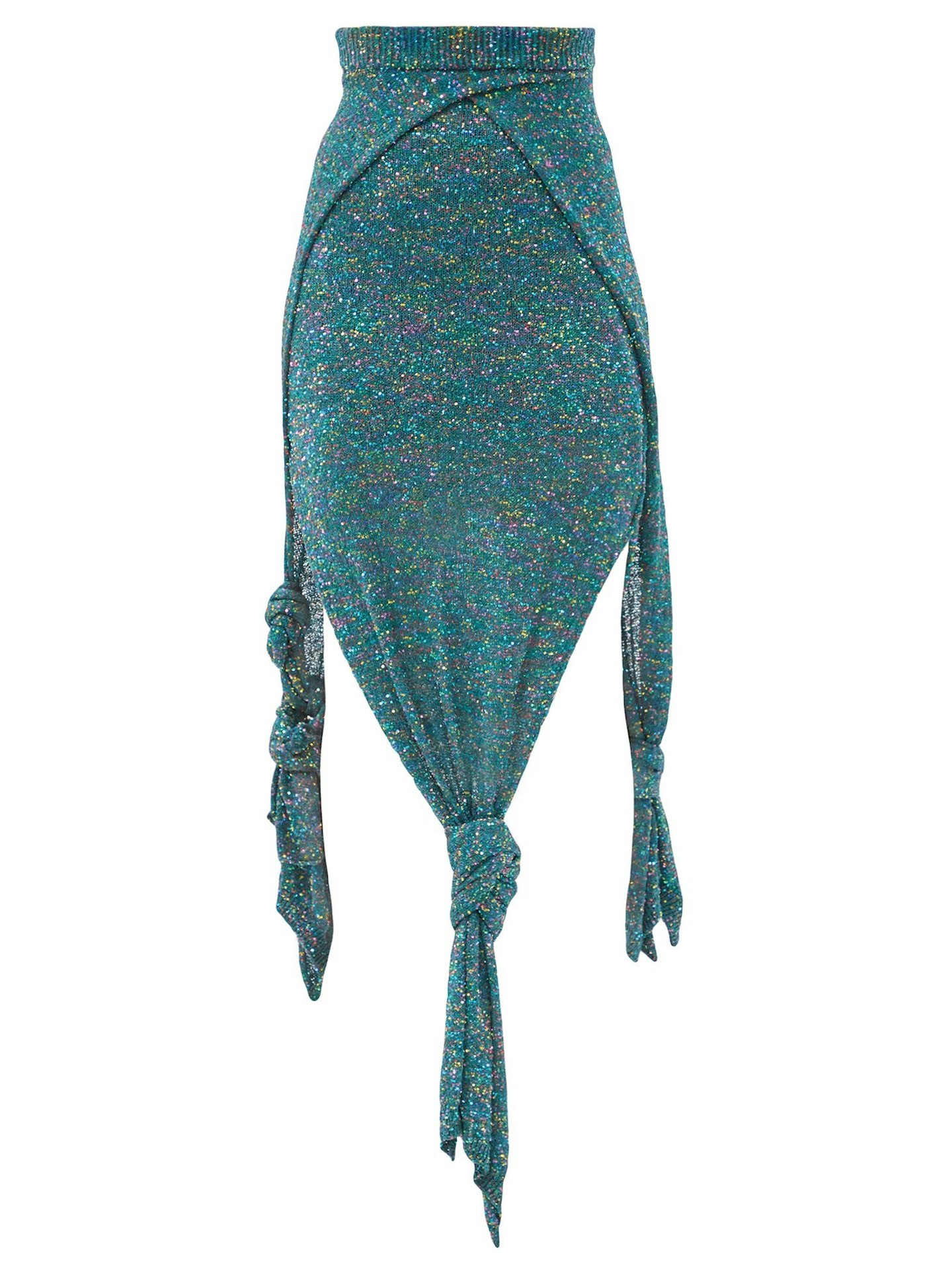 Loewe, Knotted-Hem Sequinned Knitted Skirt, WAS £1,500 NOW £450