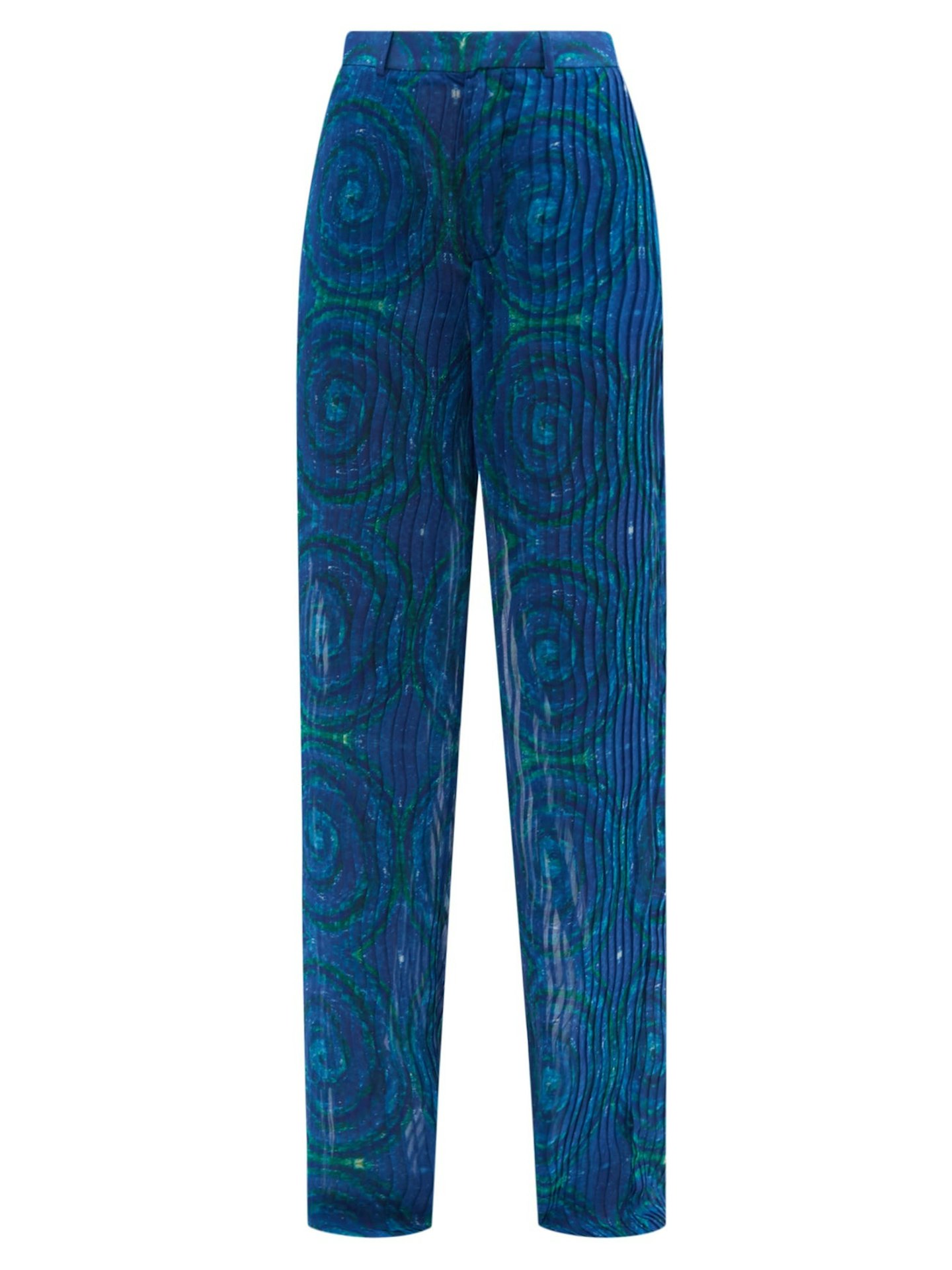Kenneth Ize, Swirl-Print Pleated-Organza Trousers, WAS £1,115 NOW £390