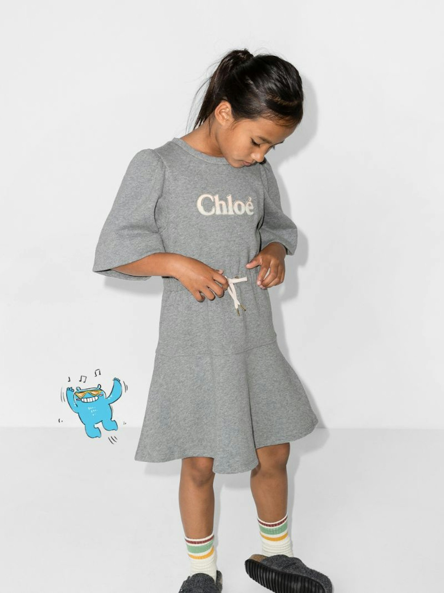 Chlou00e9 Kids, Logo Print Dress, £100