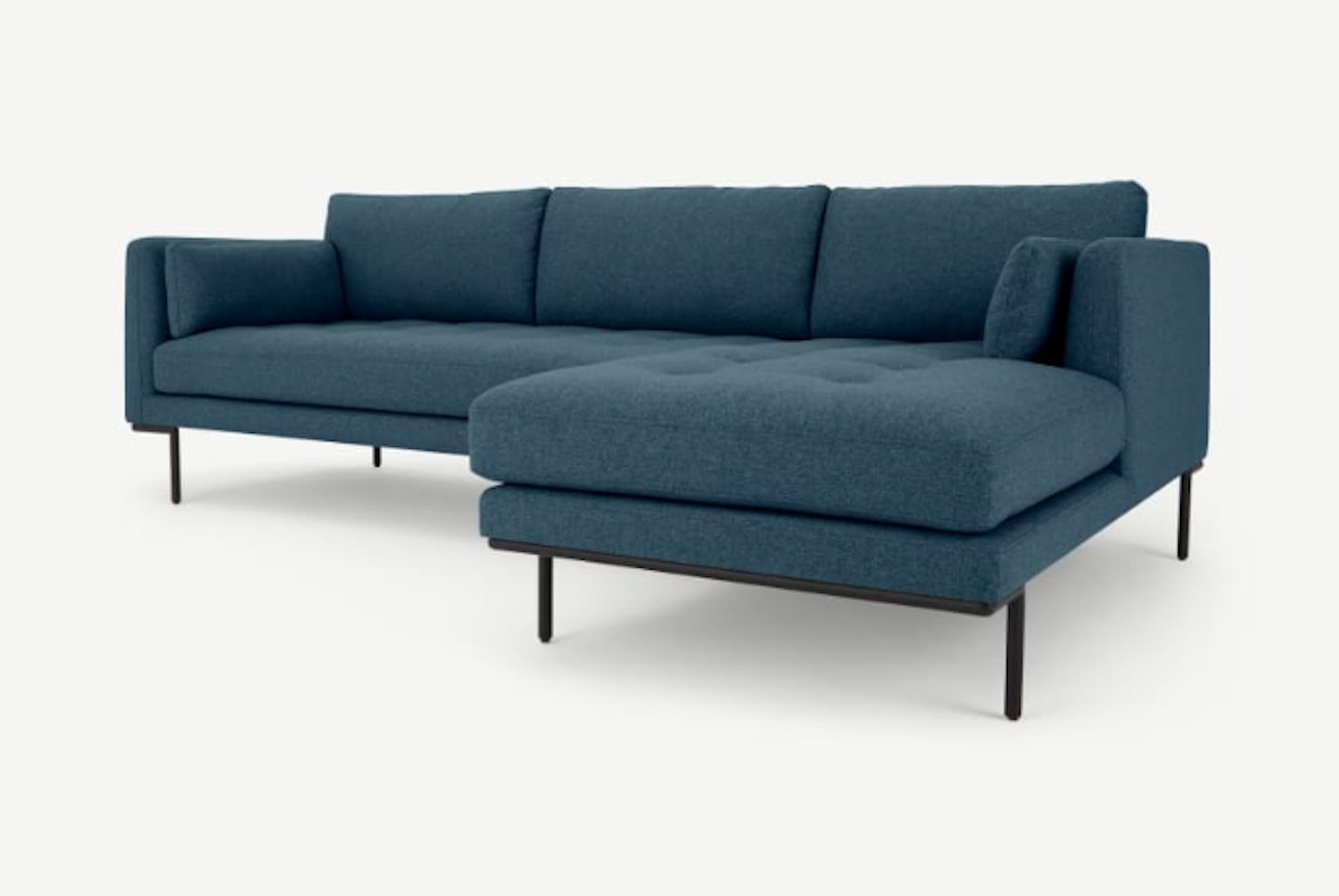 MADE, Harlow Right Hand Facing Chaise End Corner Sofa, Orleans Blue, £1,150