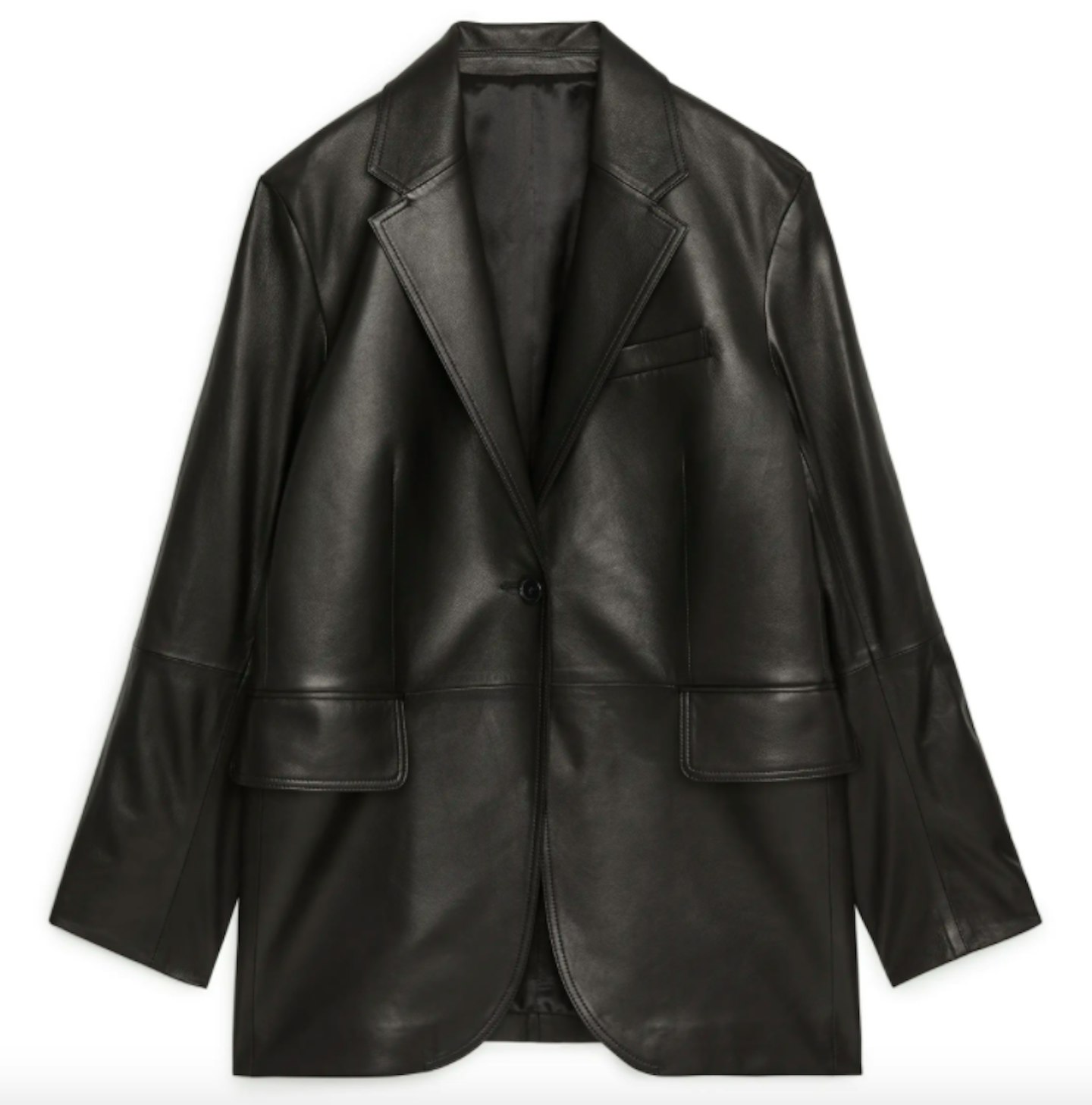 Arket, Oversized Leather Blazer, £290