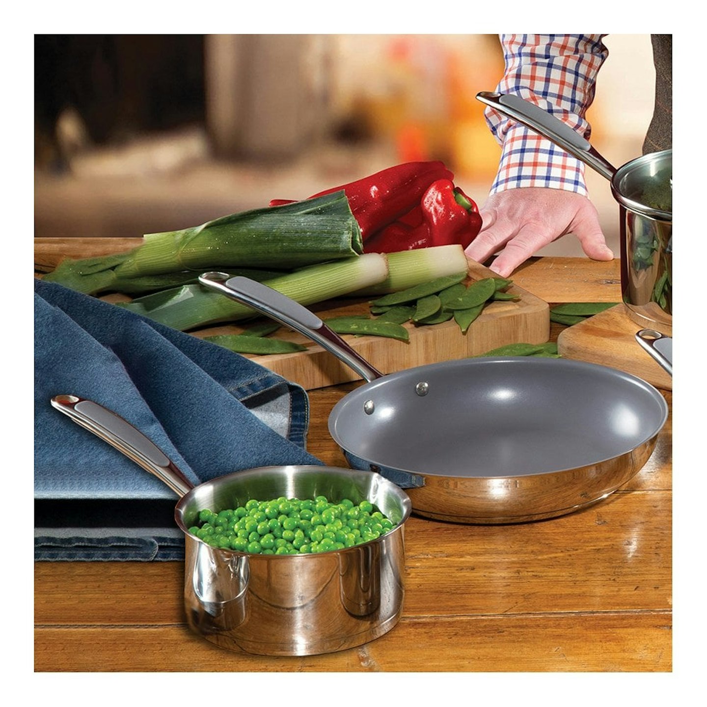 Stainless Steel 2 Piece Pan Set