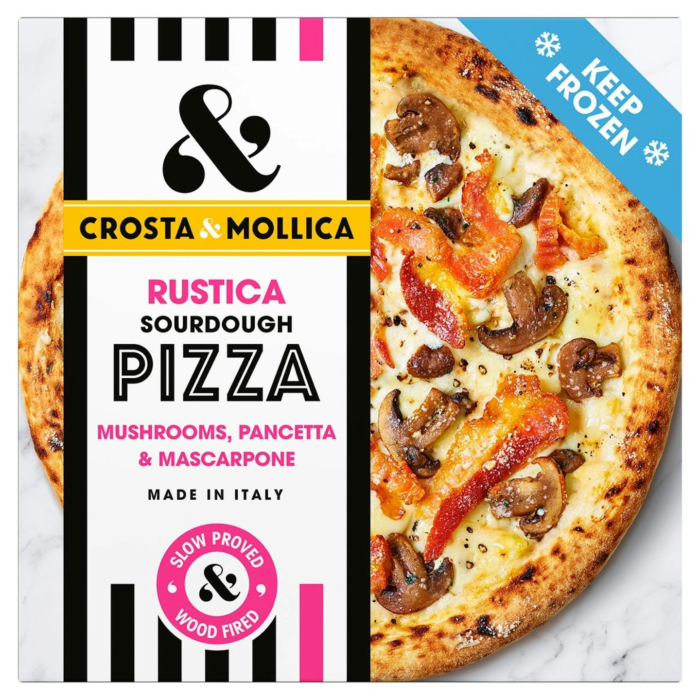Crosta & Mollica Rustica Pizza with Pancetta & Mushrooms
