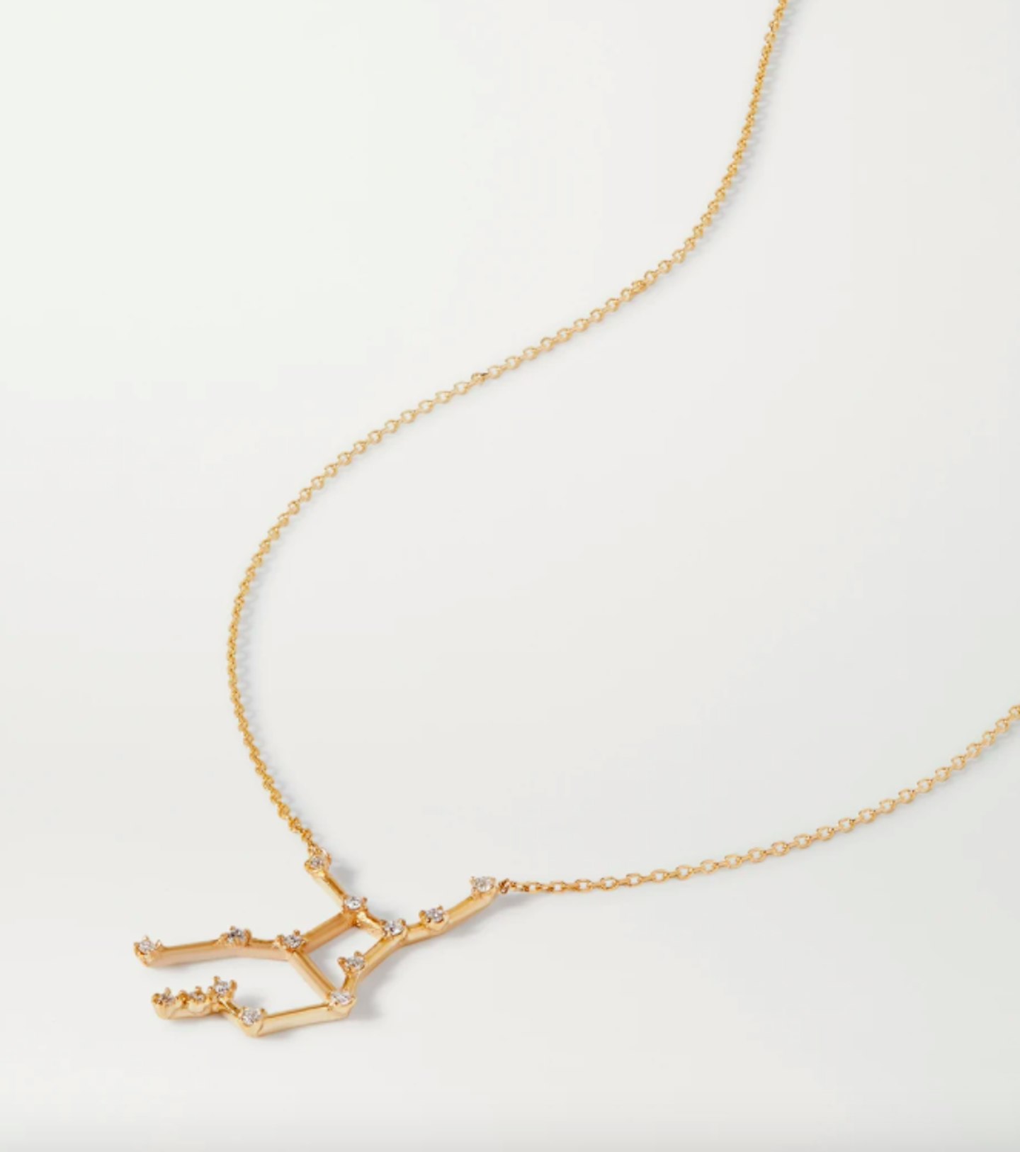 Sarah & Sebastian, Celestial Virgo 10-Karat Gold Diamond Necklace, £360