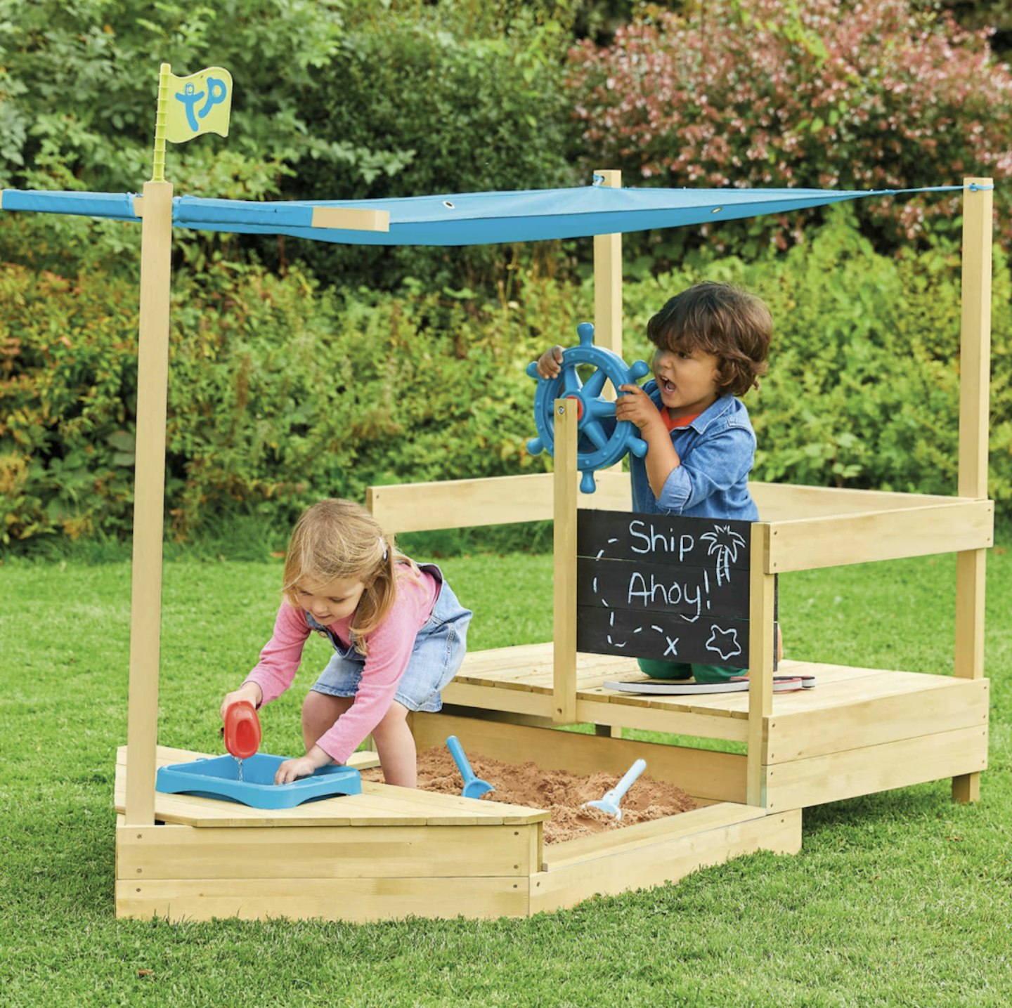 Ahoy Wooden Play Boat with Sandpit