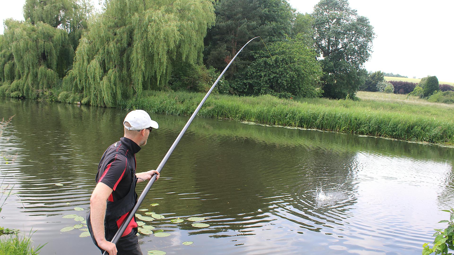 pole fishing for barbel