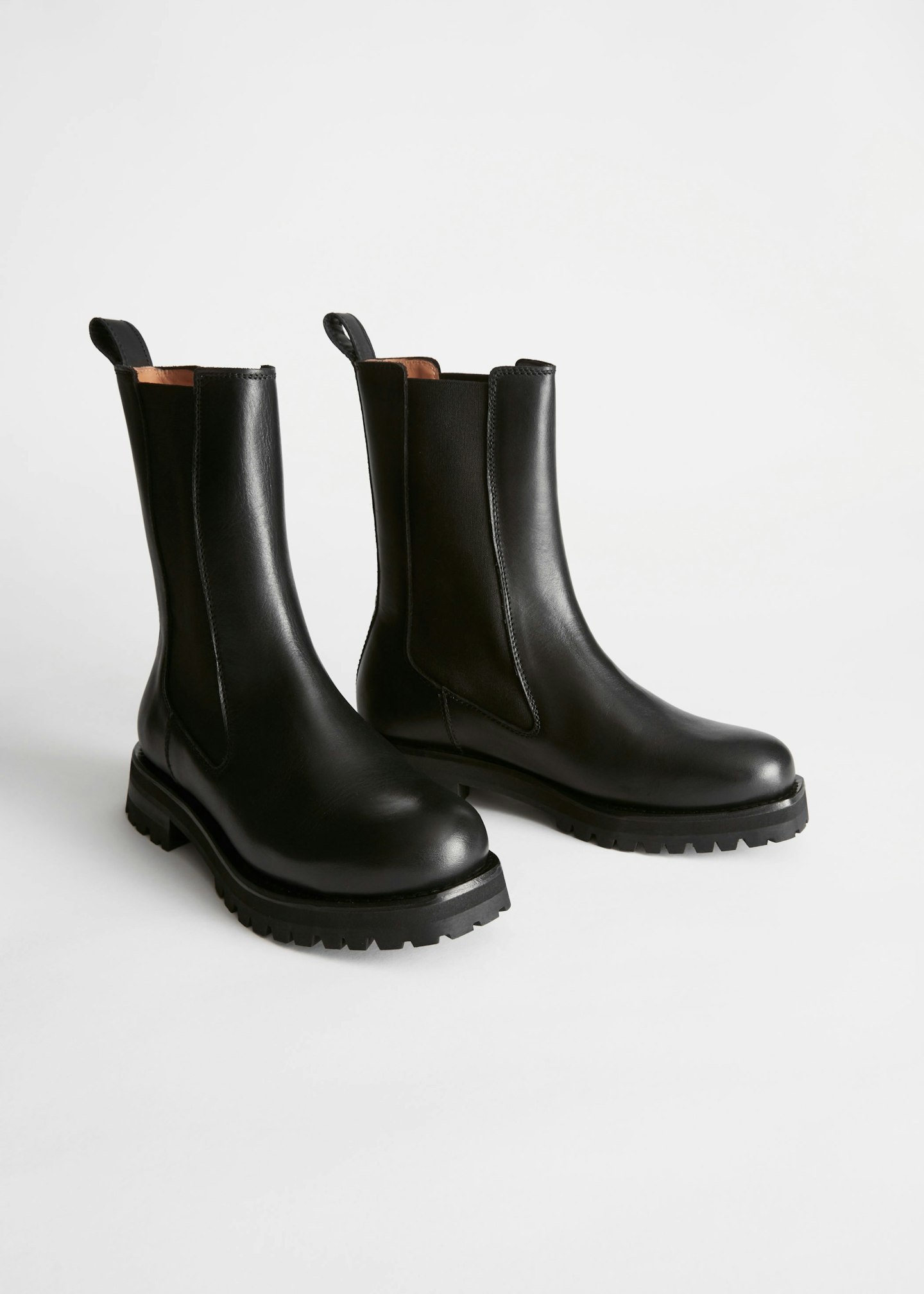 & Other Stories, Chunky Sole Leather Chelsea Boots, £165