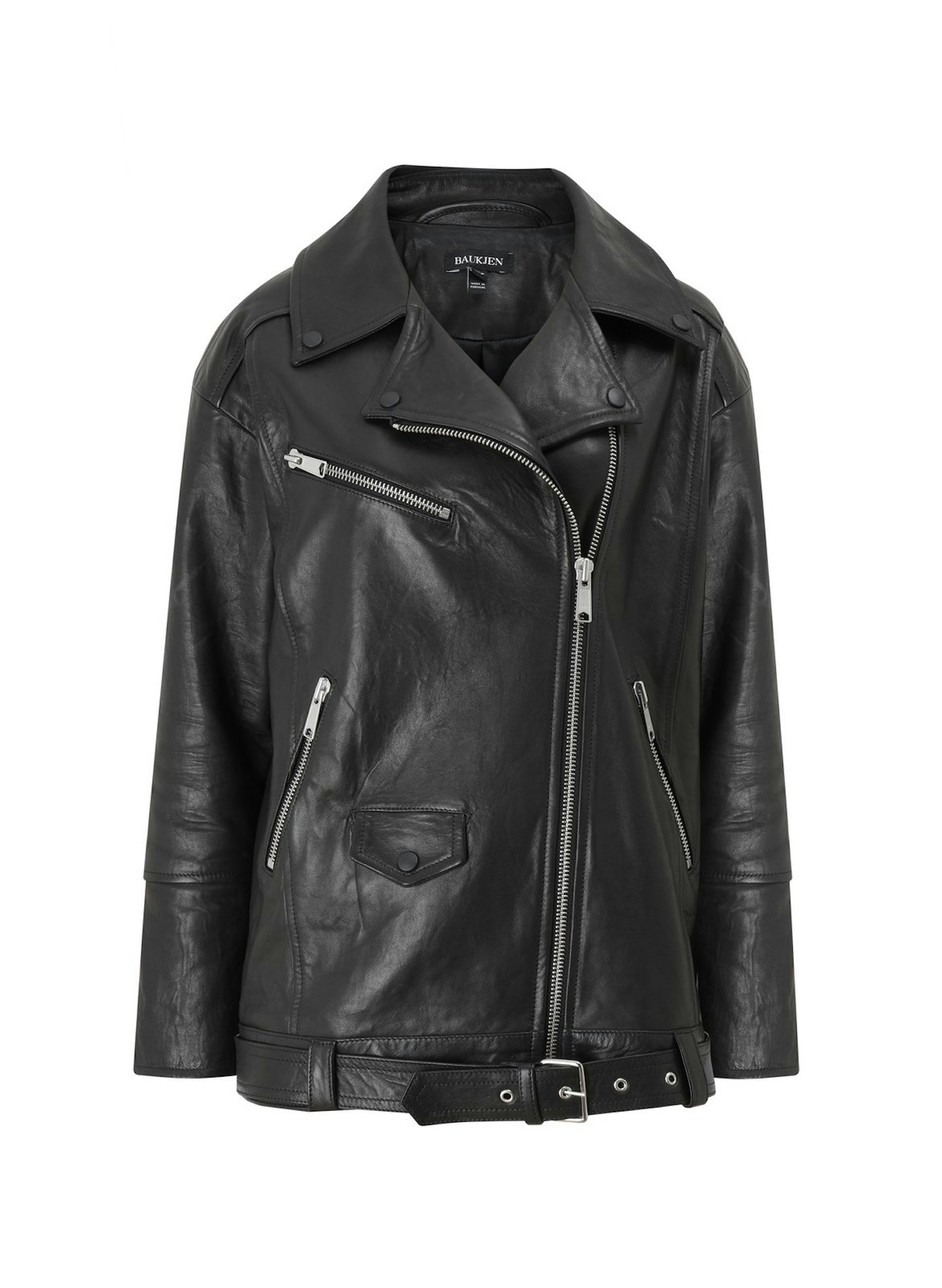 Baukjen, Vegetable Tanned Leather Biker Jacket, £489