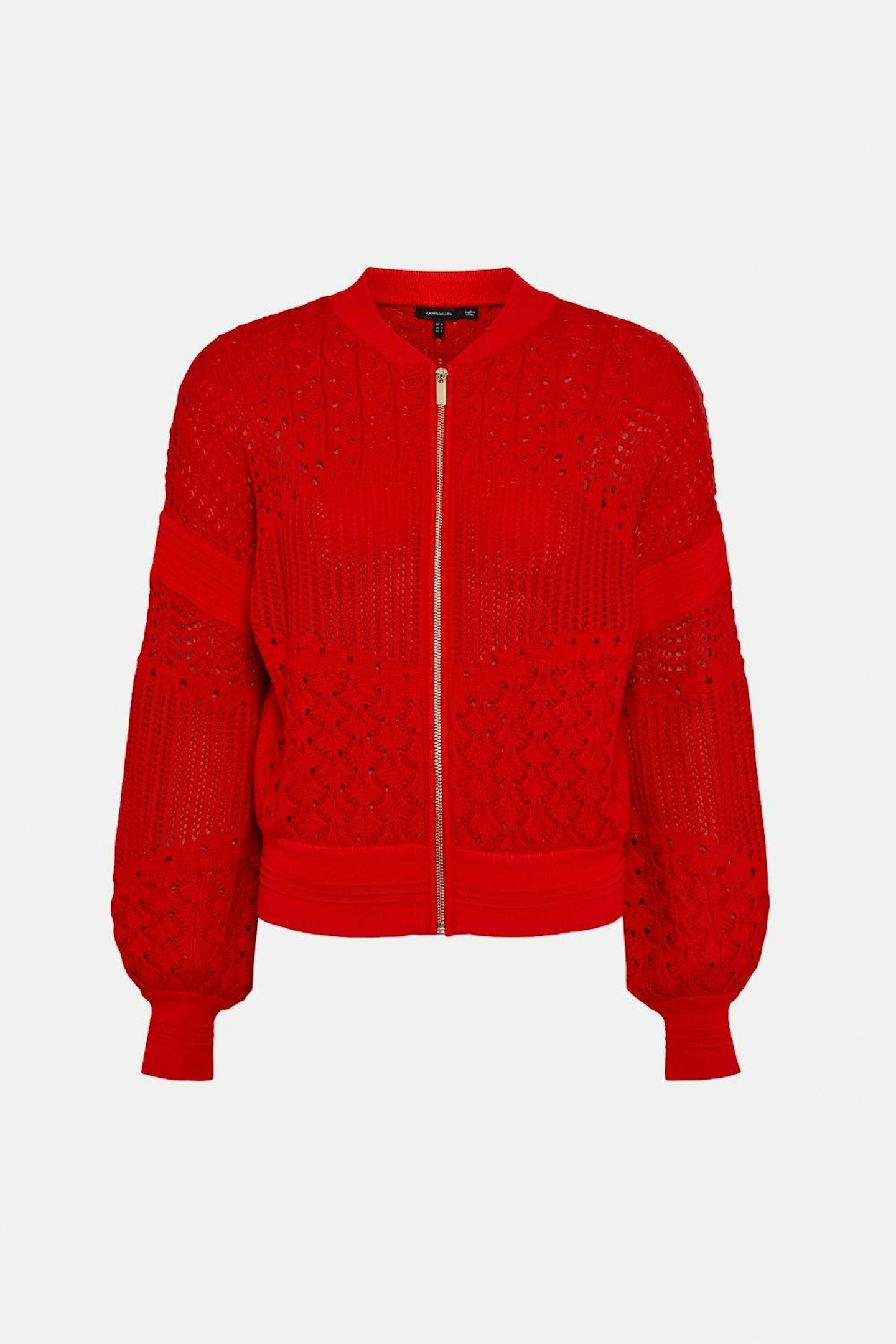 Karen Millen, Open Stitch Knit Bomber Jacket, £79.20