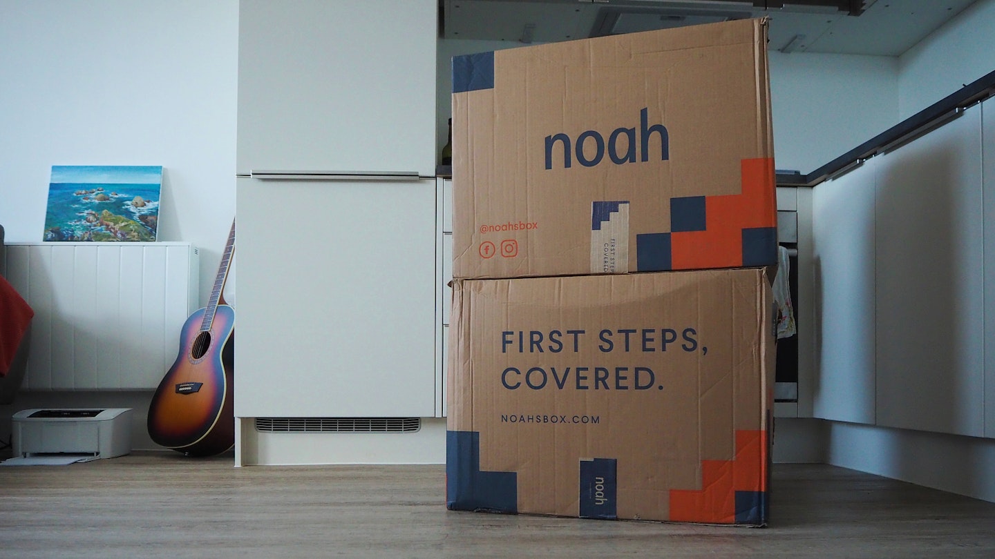 Noah's Box kit sitting on kitchen floor