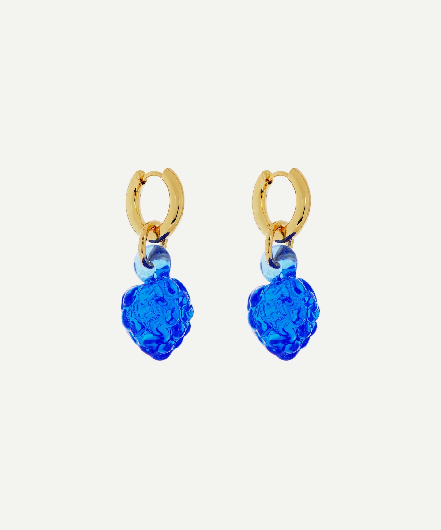 Sandralexandra, Gold-Plated Beach Pebble Hoop Earrings, £75