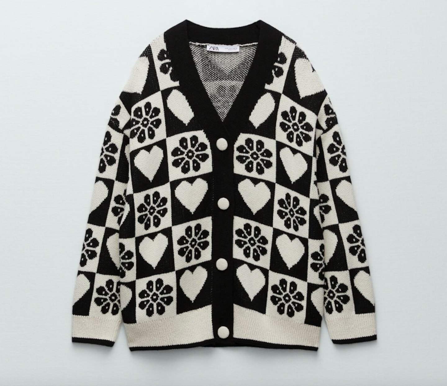 Zara, Jacquard Knit Cardigan, £29.99