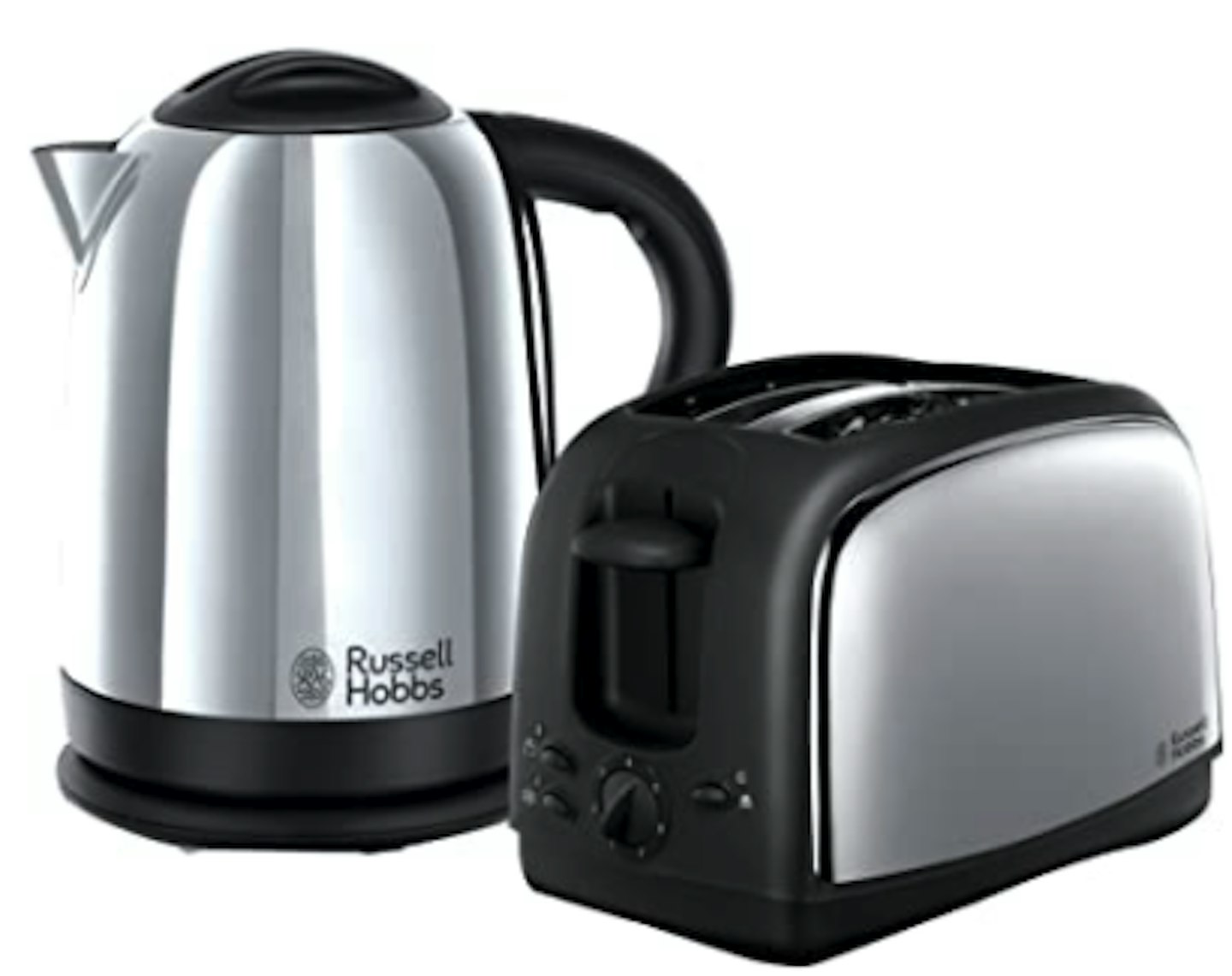 Russell Hobbs Lincoln Kettle and 2-Slice Toaster 21830 - Polished Stainless Steel Silver