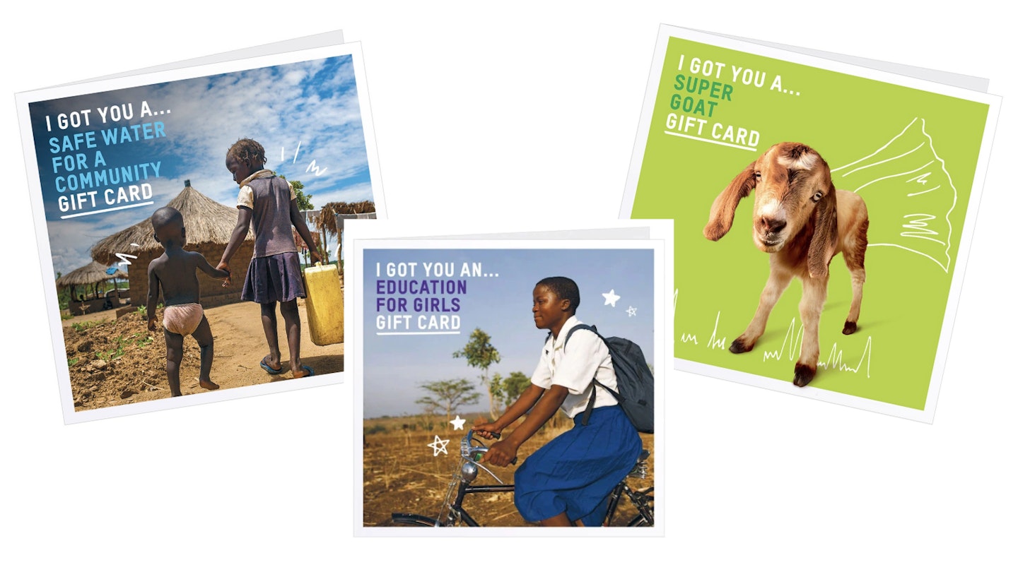 Oxfam Unwrapped gift cards
