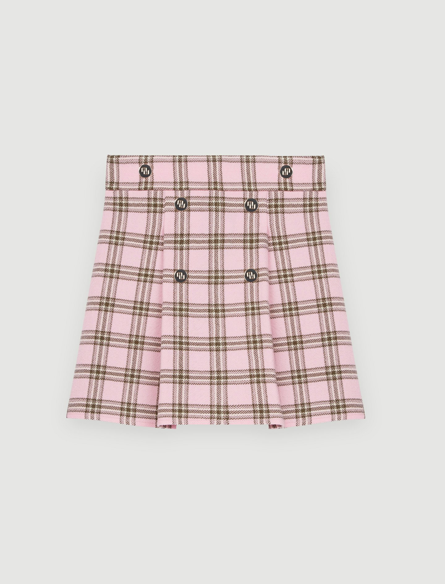 Maje, Checked Pleated Skirt, £219