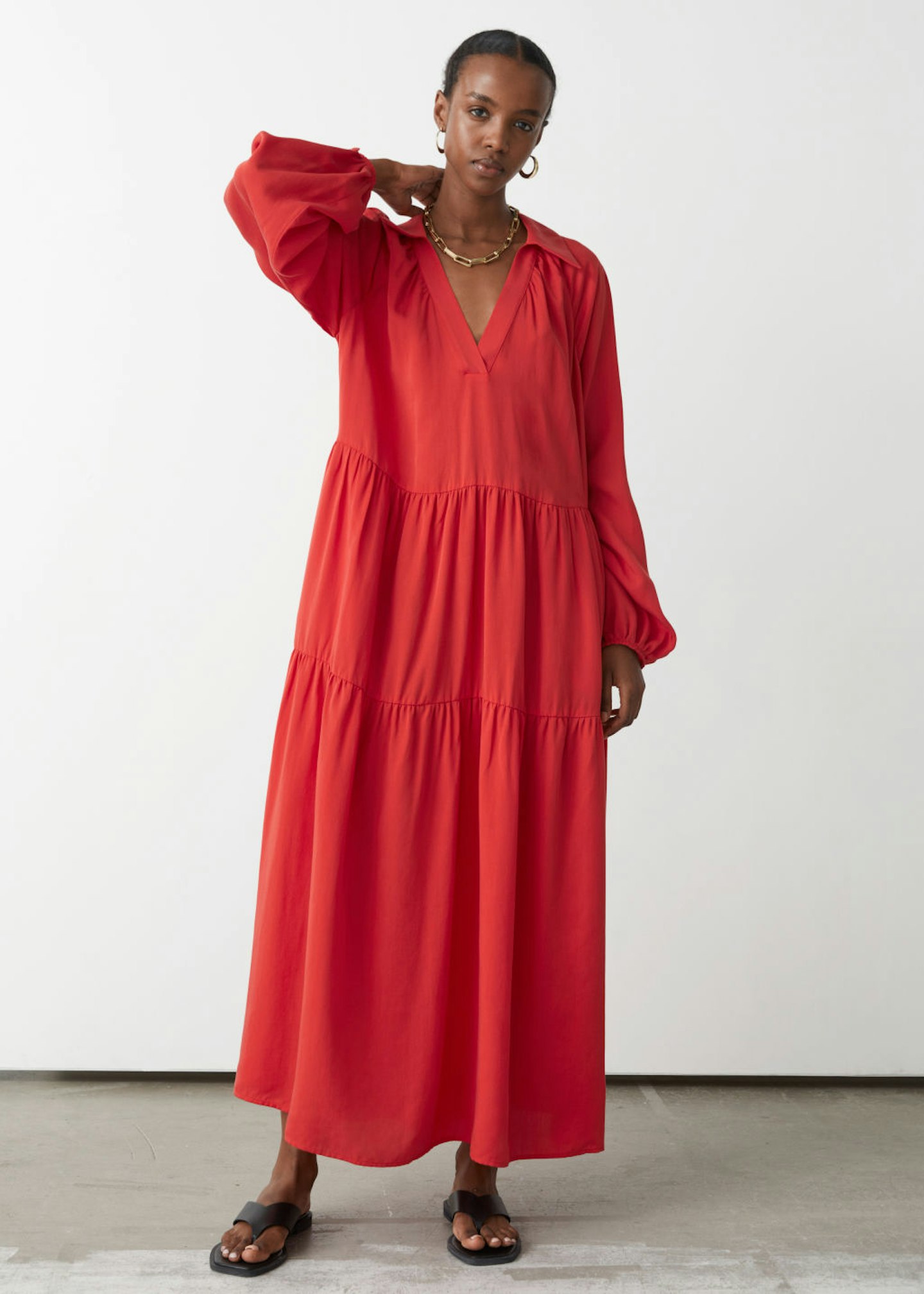 & Other Stories, Voluminous Tiered Maxi Dress, £95