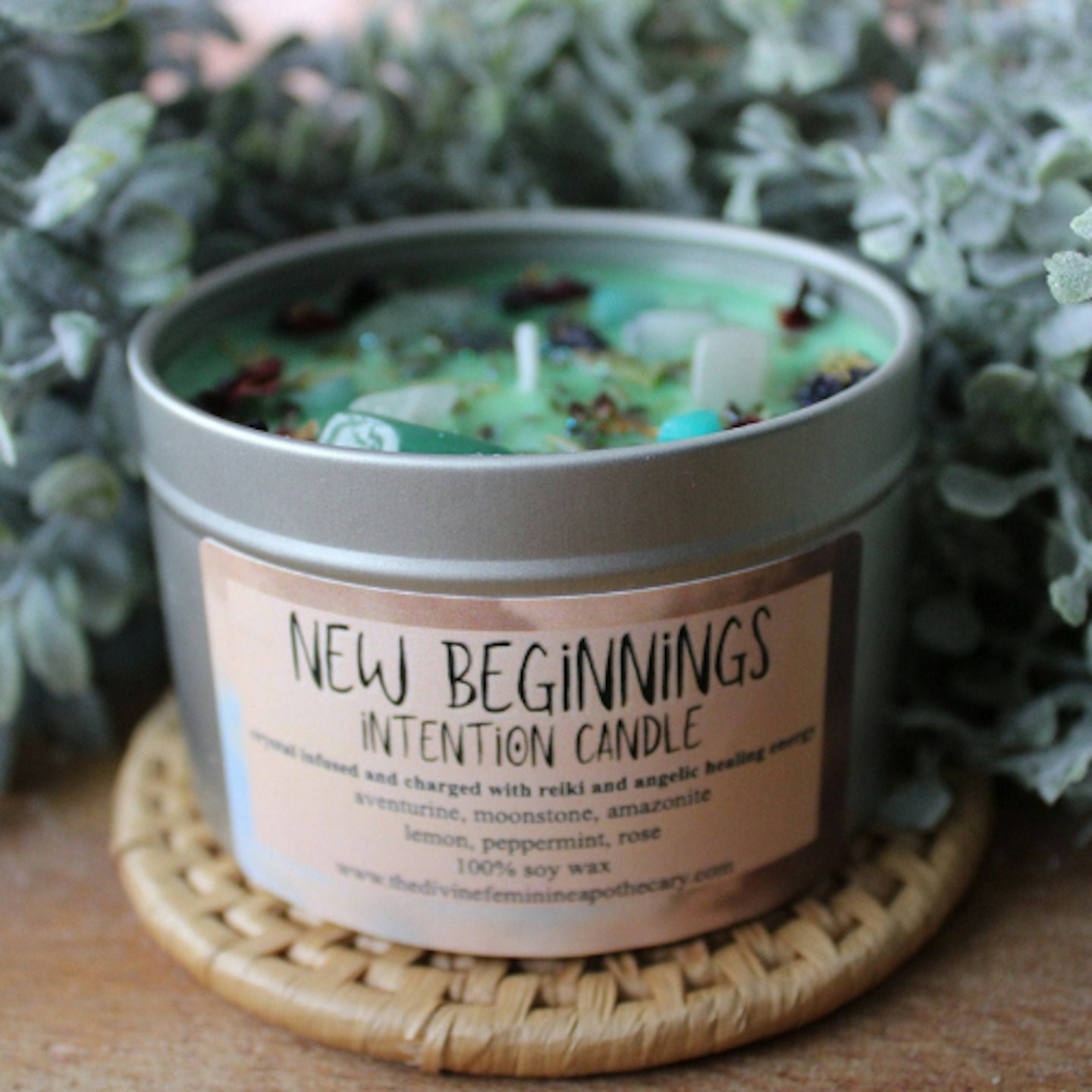 Thedfapothecary new beginnings intention candle
