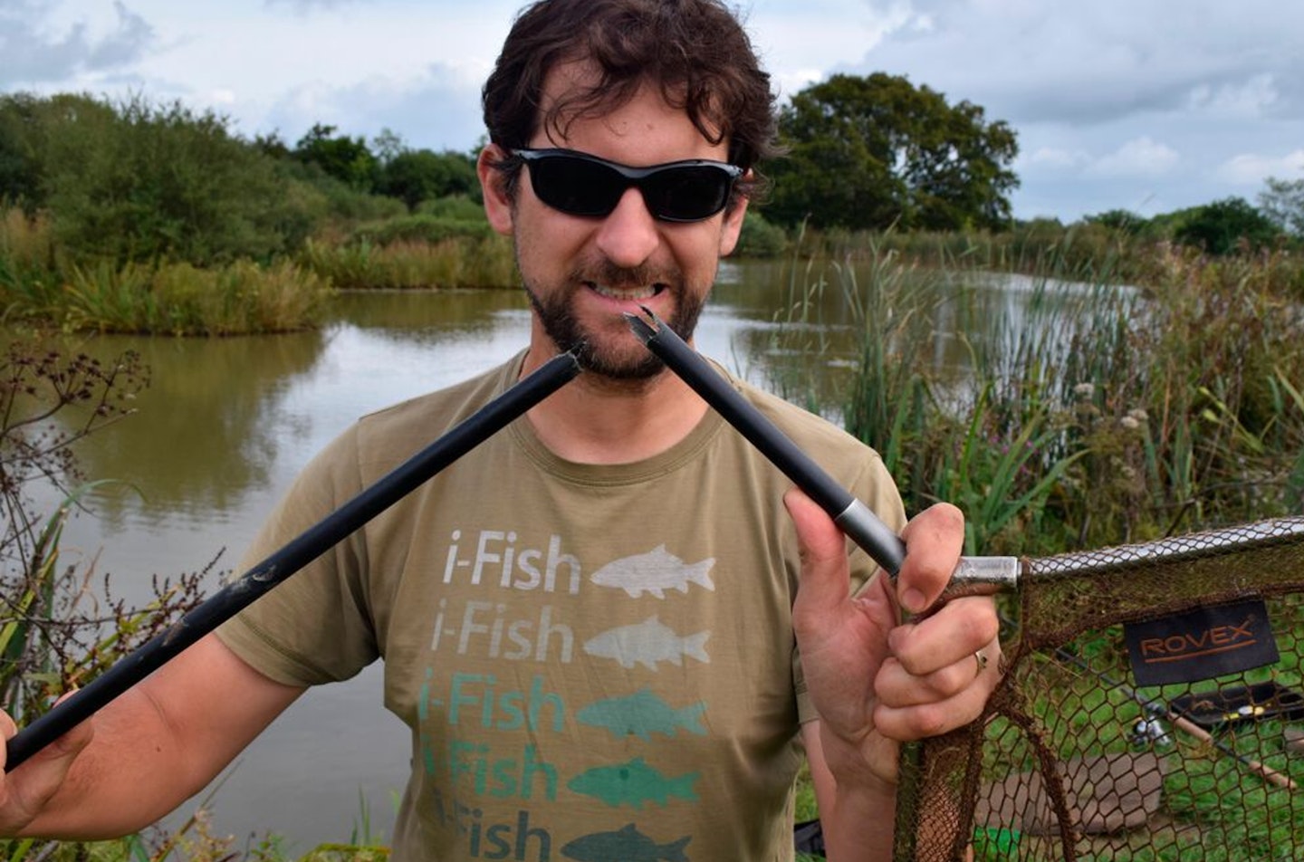 Forgotten or broken landing net