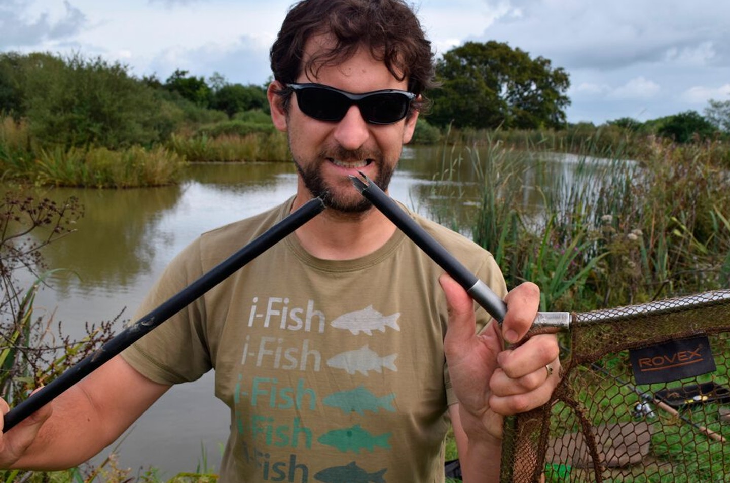 Forgotten or broken landing net 