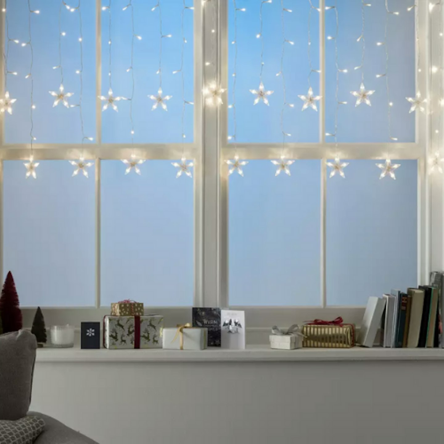 Habitat Warm White Multifunction Star Curtain Light 180cm
