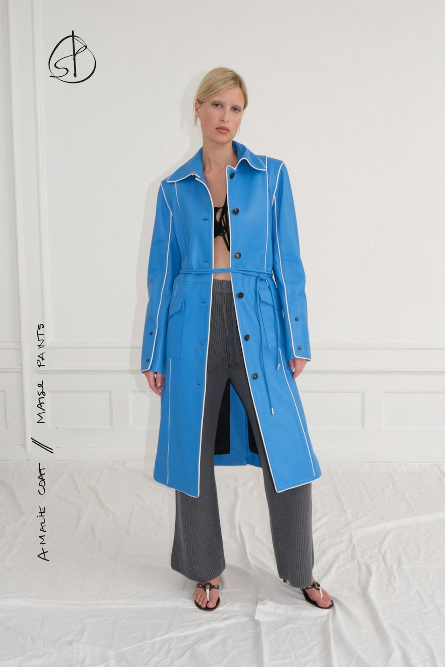 Saks Potts, Amalie Coat Azure Blue, £1,384