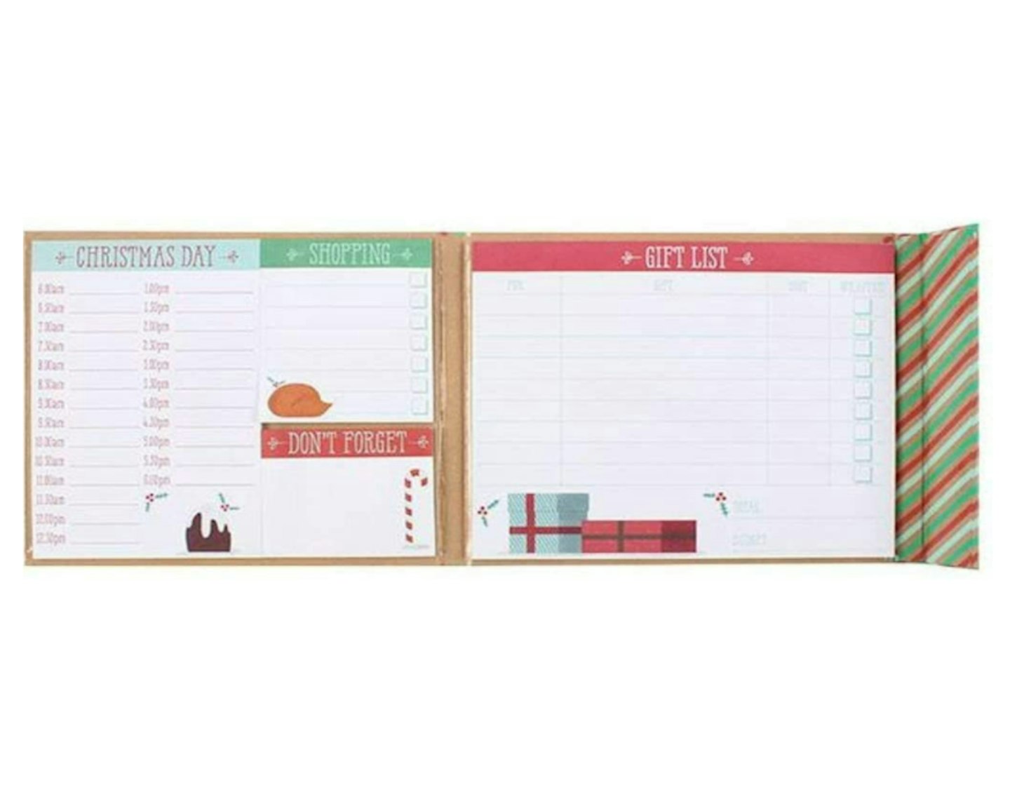 something different Hardback Christmas Planner Book With Sticky Notes