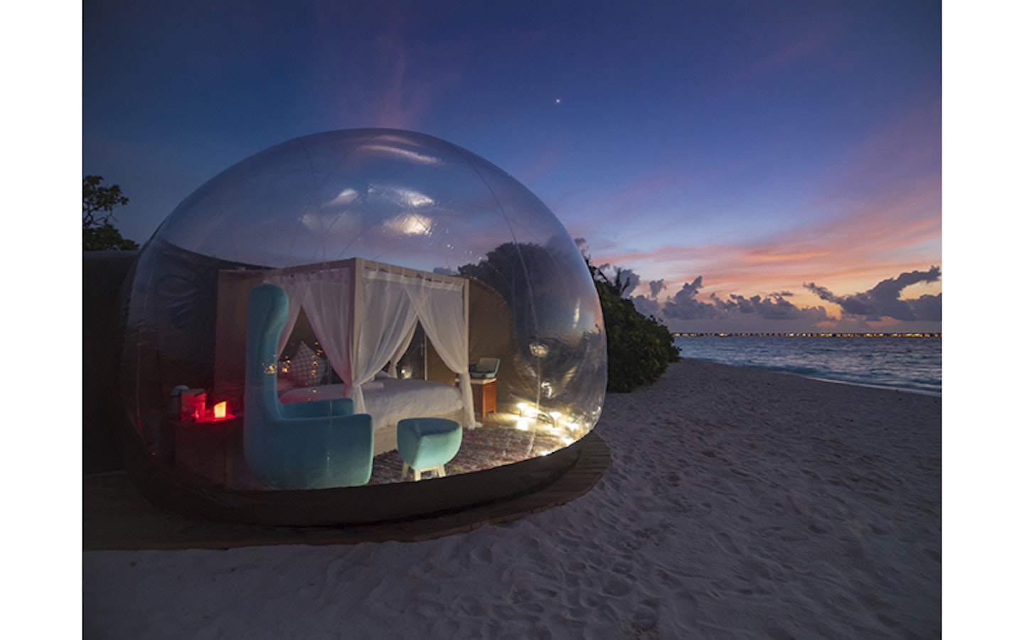 Chill in a beach bubble  
