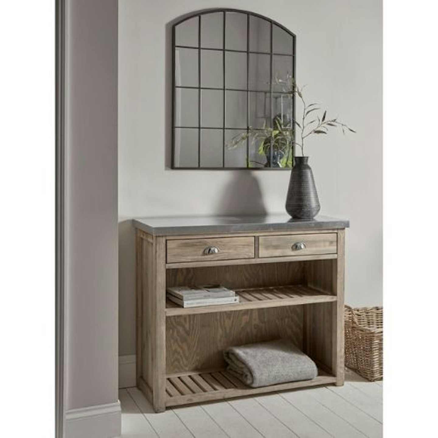 Cox & Cox Chatsworth Vintage Statement Two Drawer Storage Console