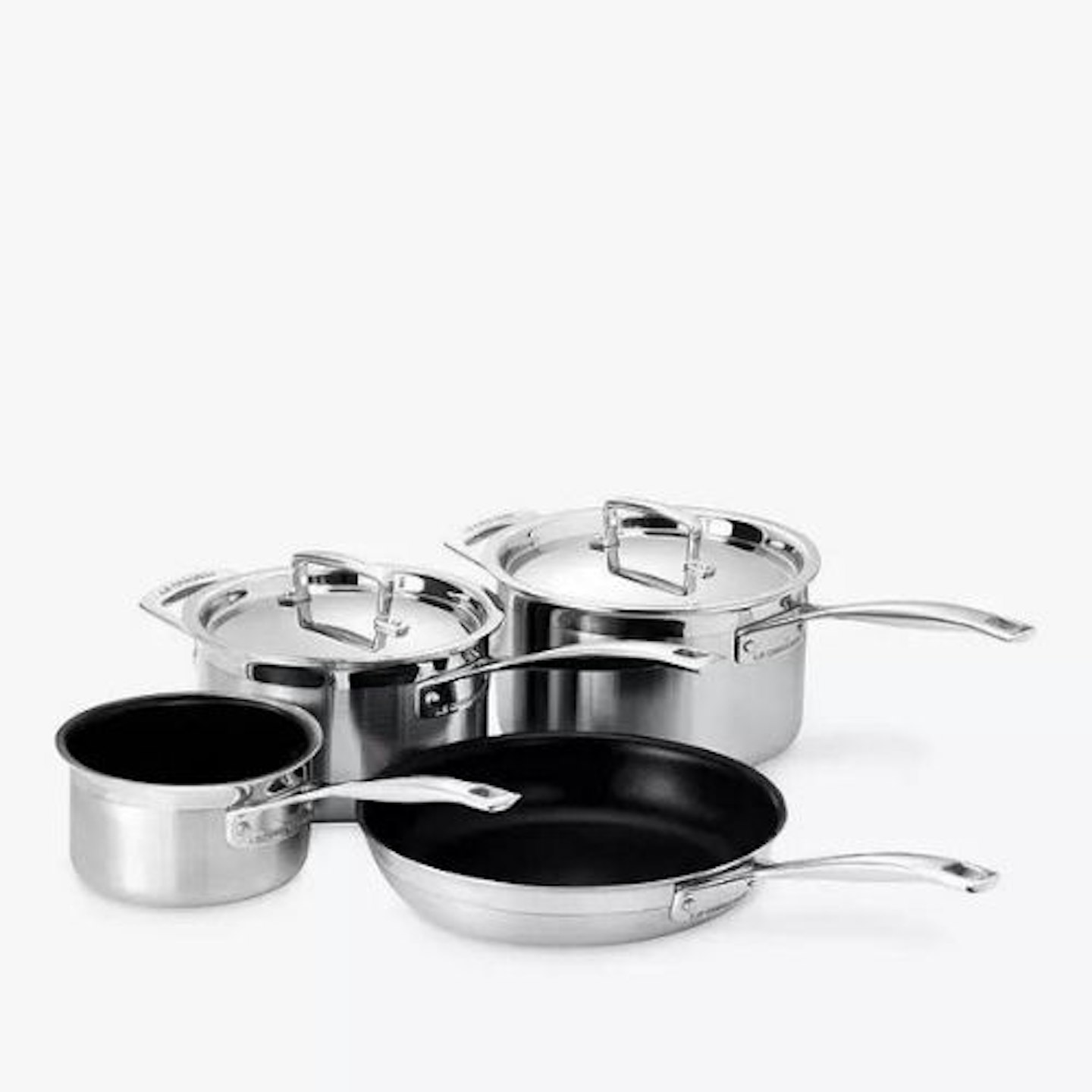 Le Creuset 3-Ply Stainless Steel Saucepans and Frying Pan Set