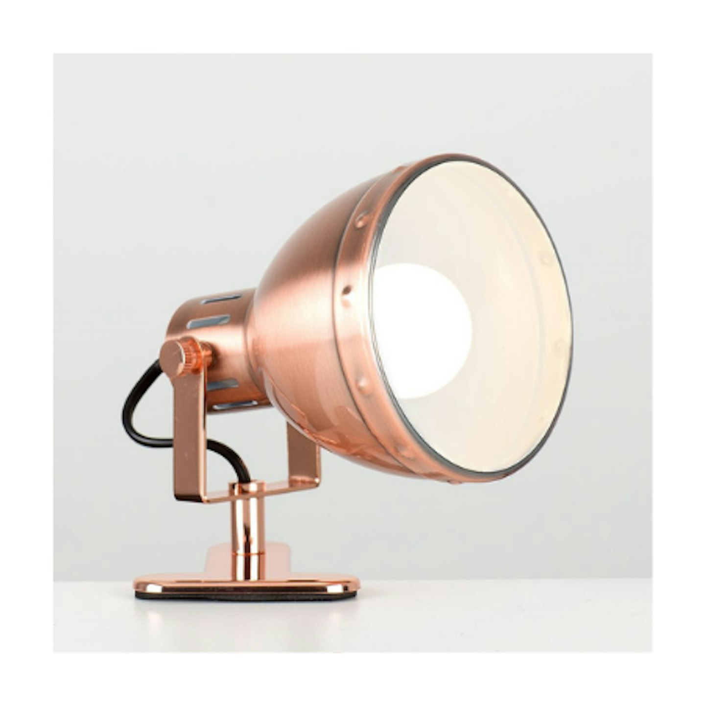 Portishead copper clip-on spotlight lamp