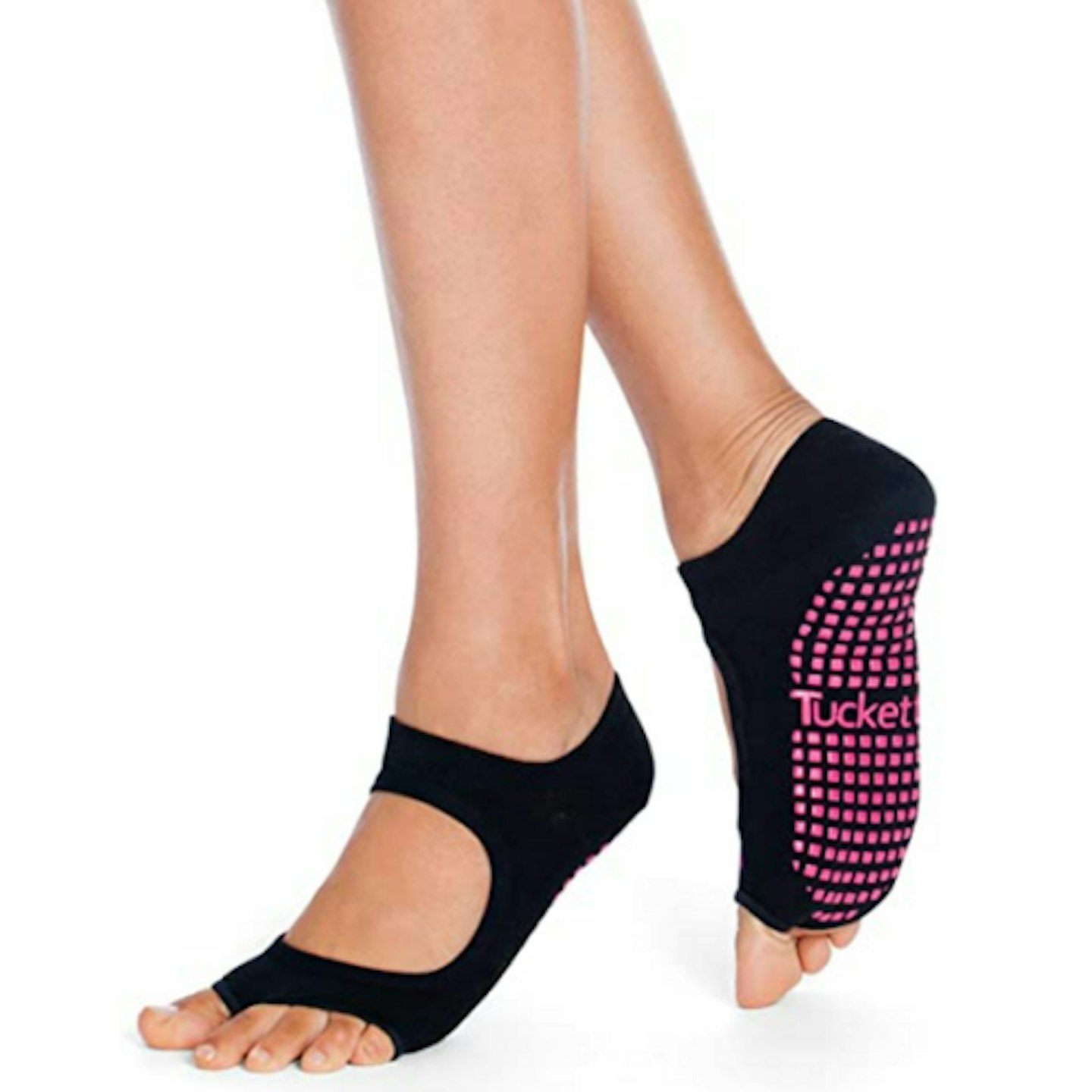 Tucketts Toeless Non Slip Grip Yoga Socks