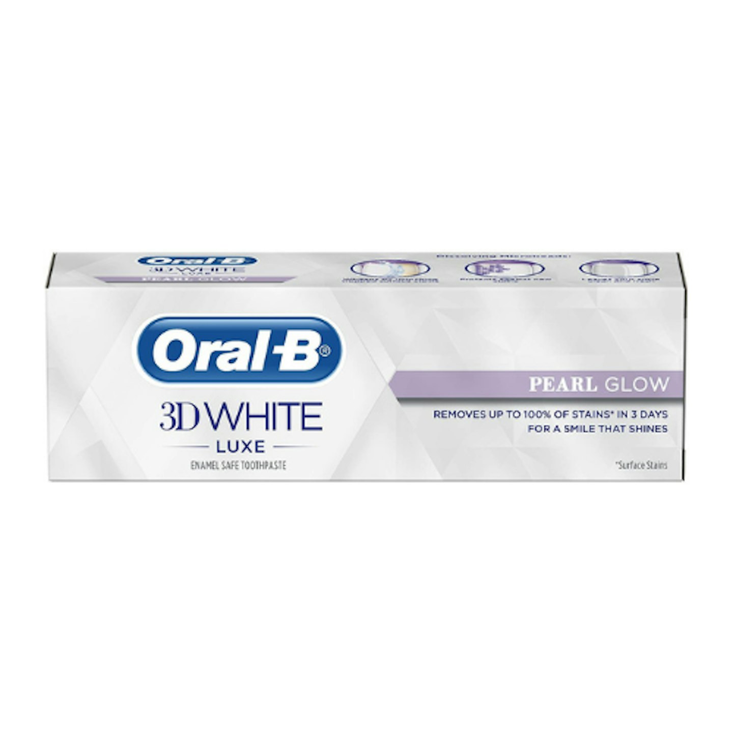 Oral B 3D white toothpaste on a white background