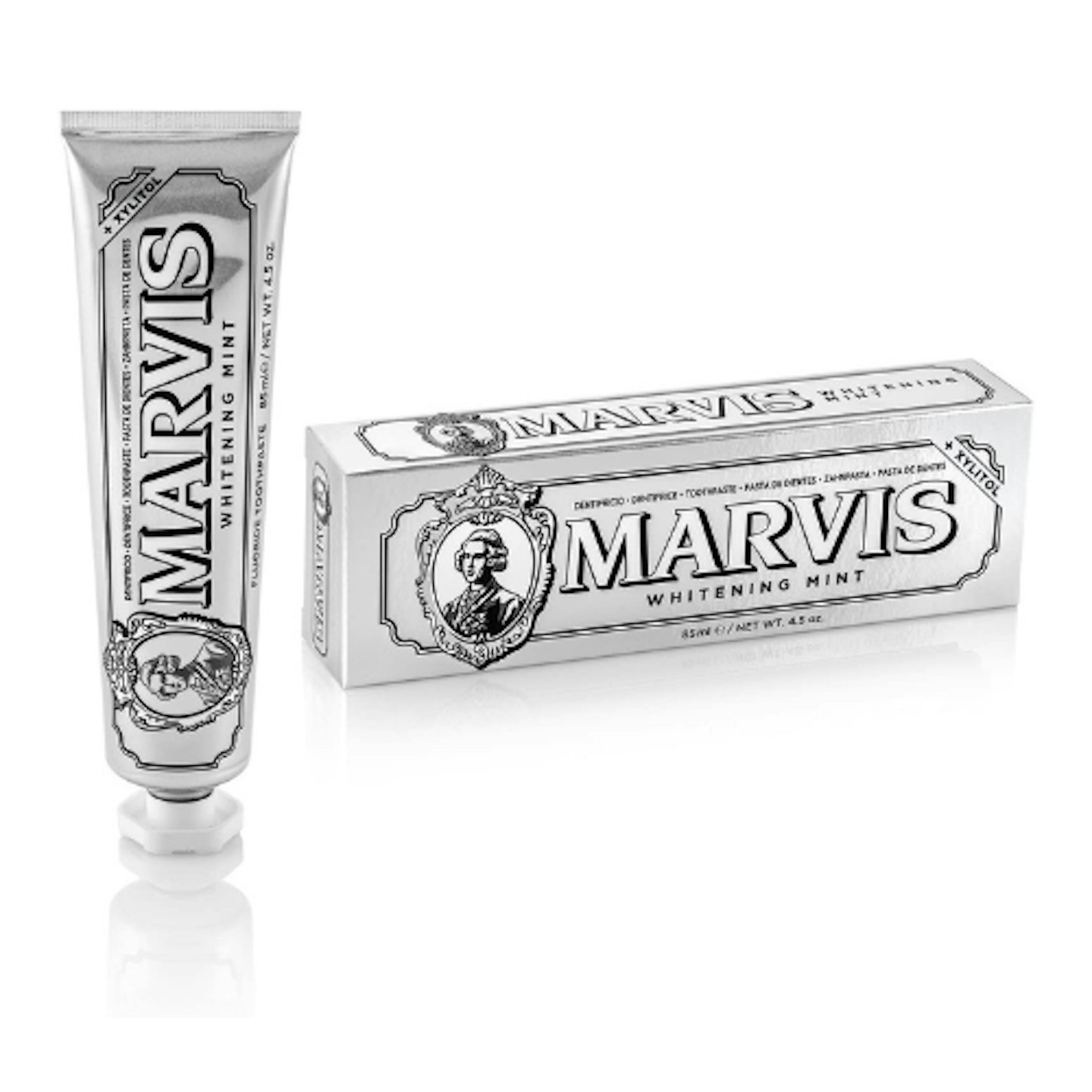 Marvis toothpaste on a white background