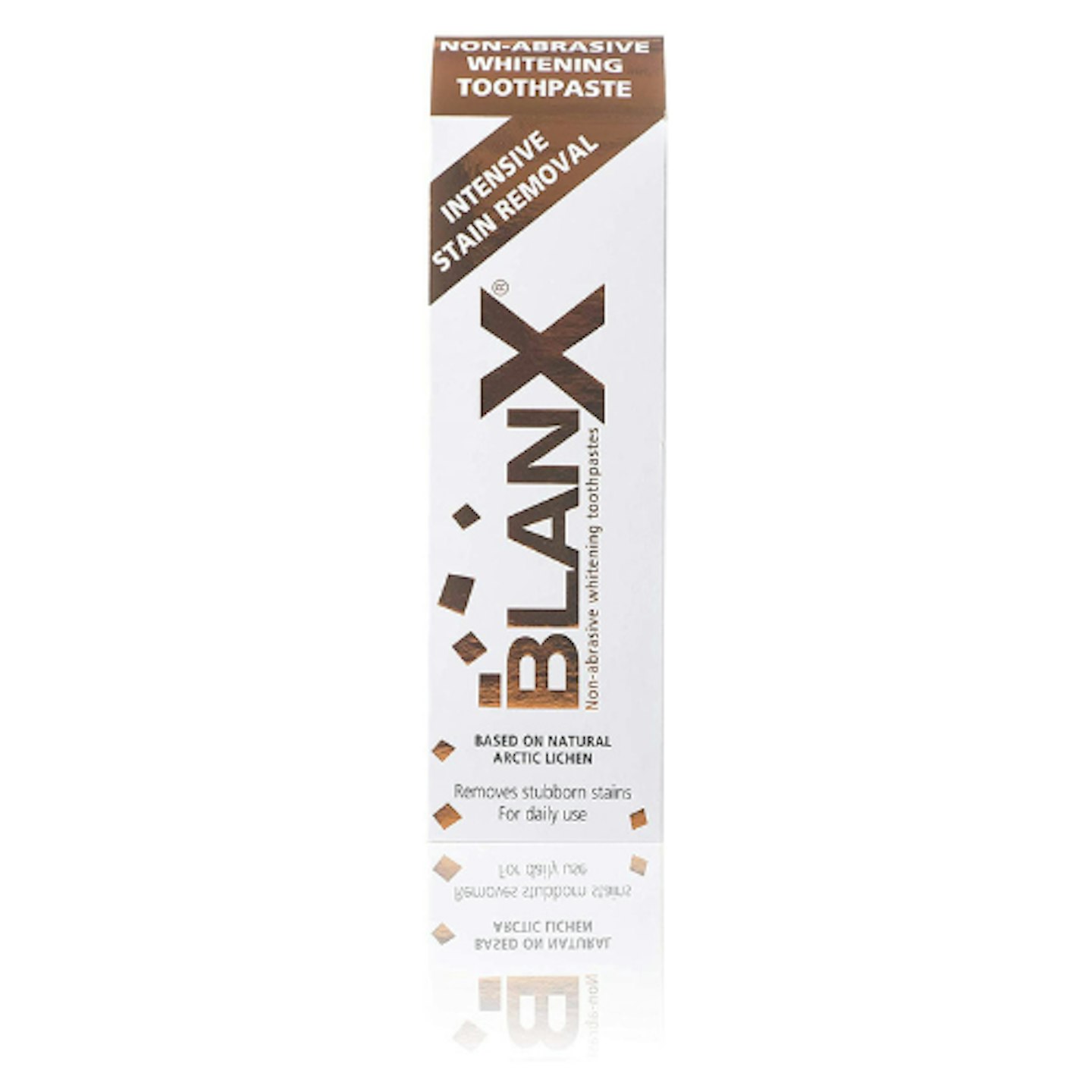 BlanX toothpaste on white background